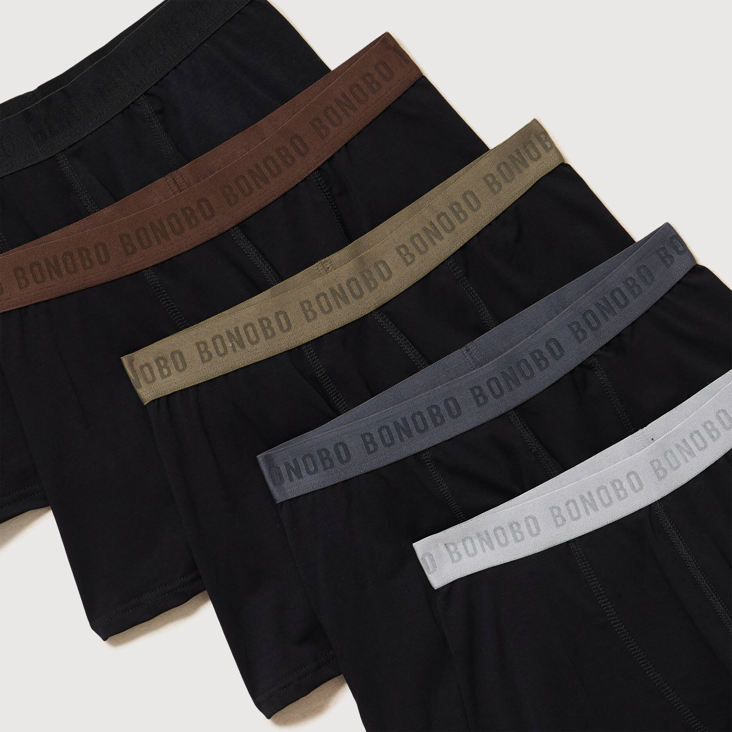 Lot de 5 boxers noir homme