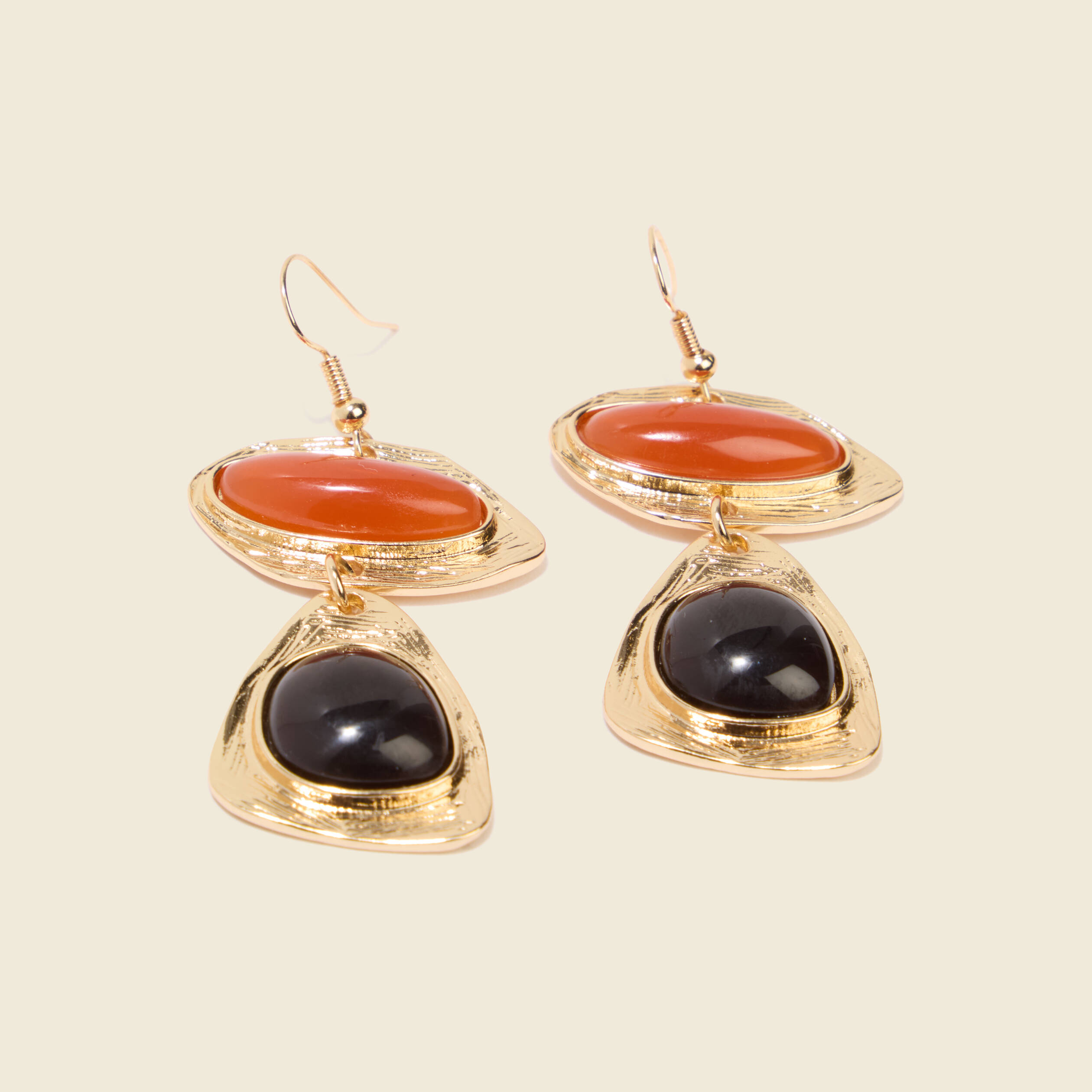 Boucles d'oreilles orange femme