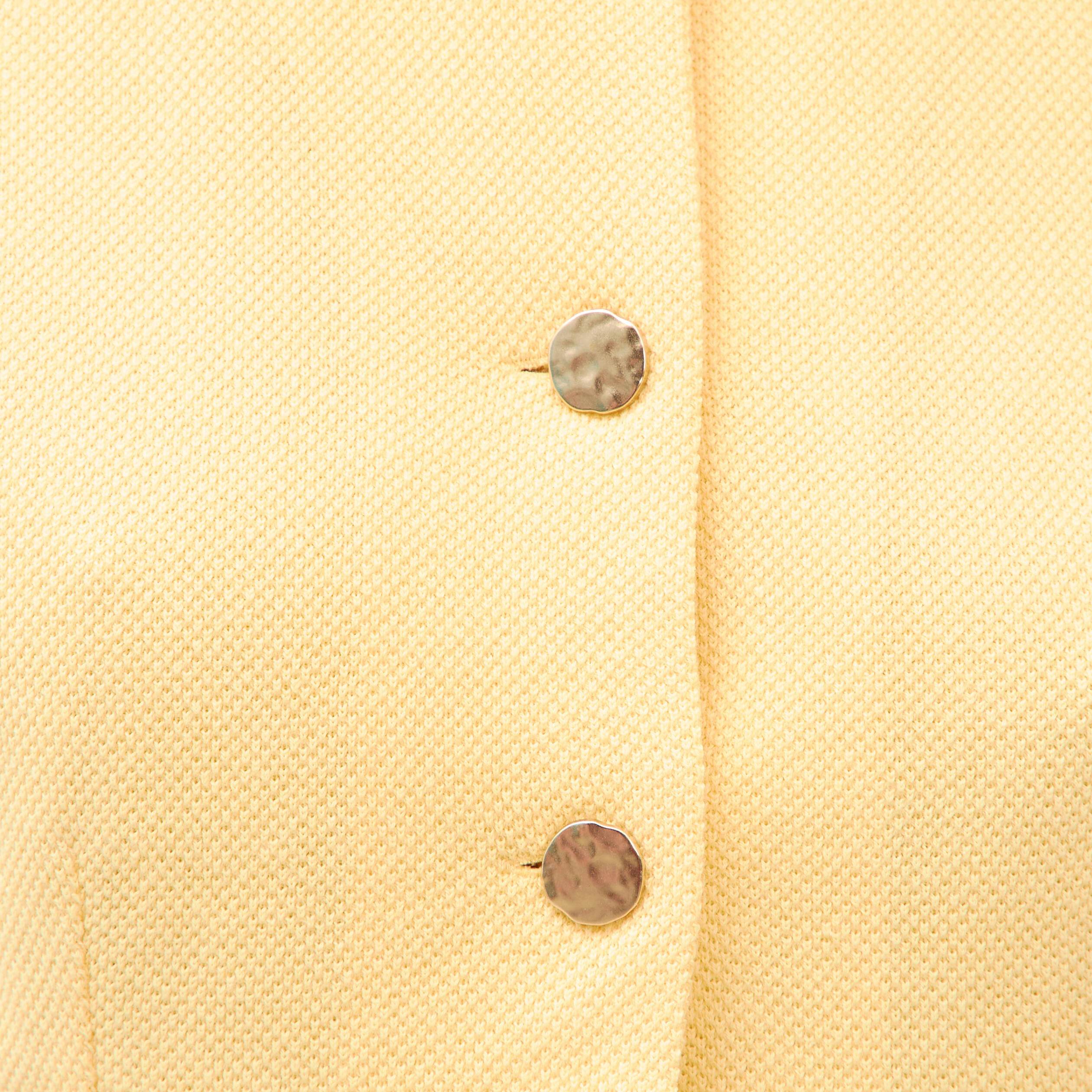 D&eacute;bardeur droit col rond doubl&eacute; jaune clair femme