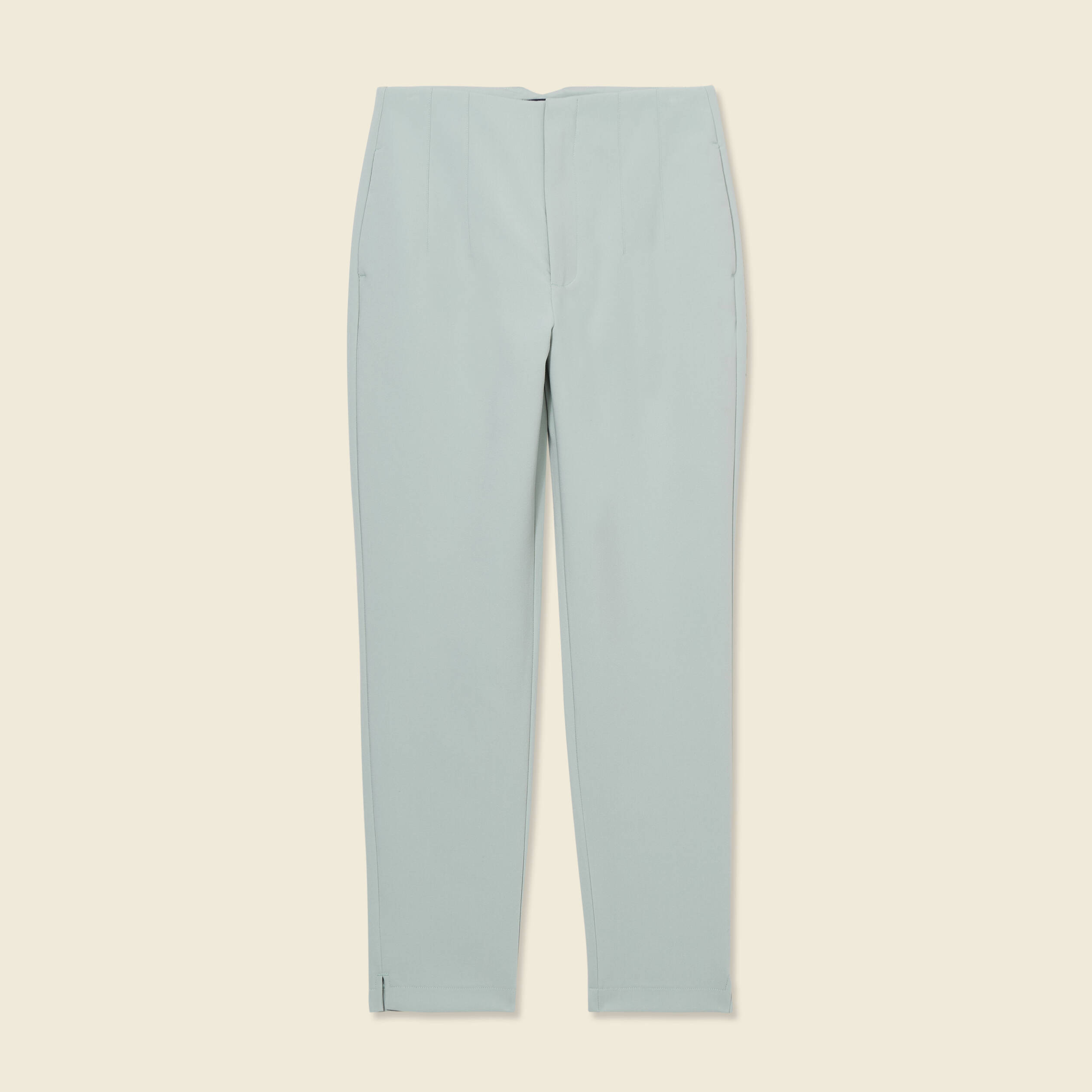 Pantalon cigarette vert olive femme