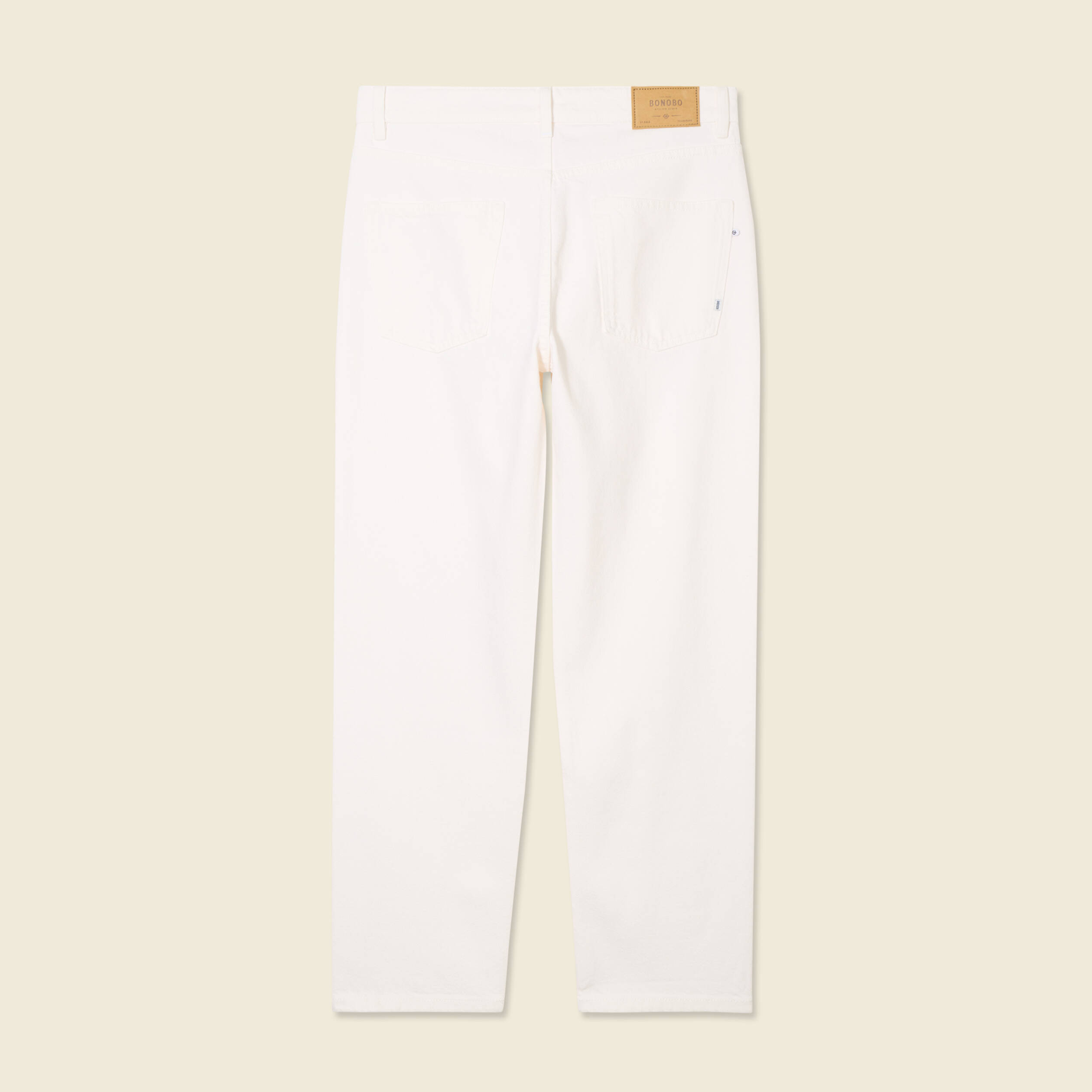 Jeans large relaxed denim blanc homme