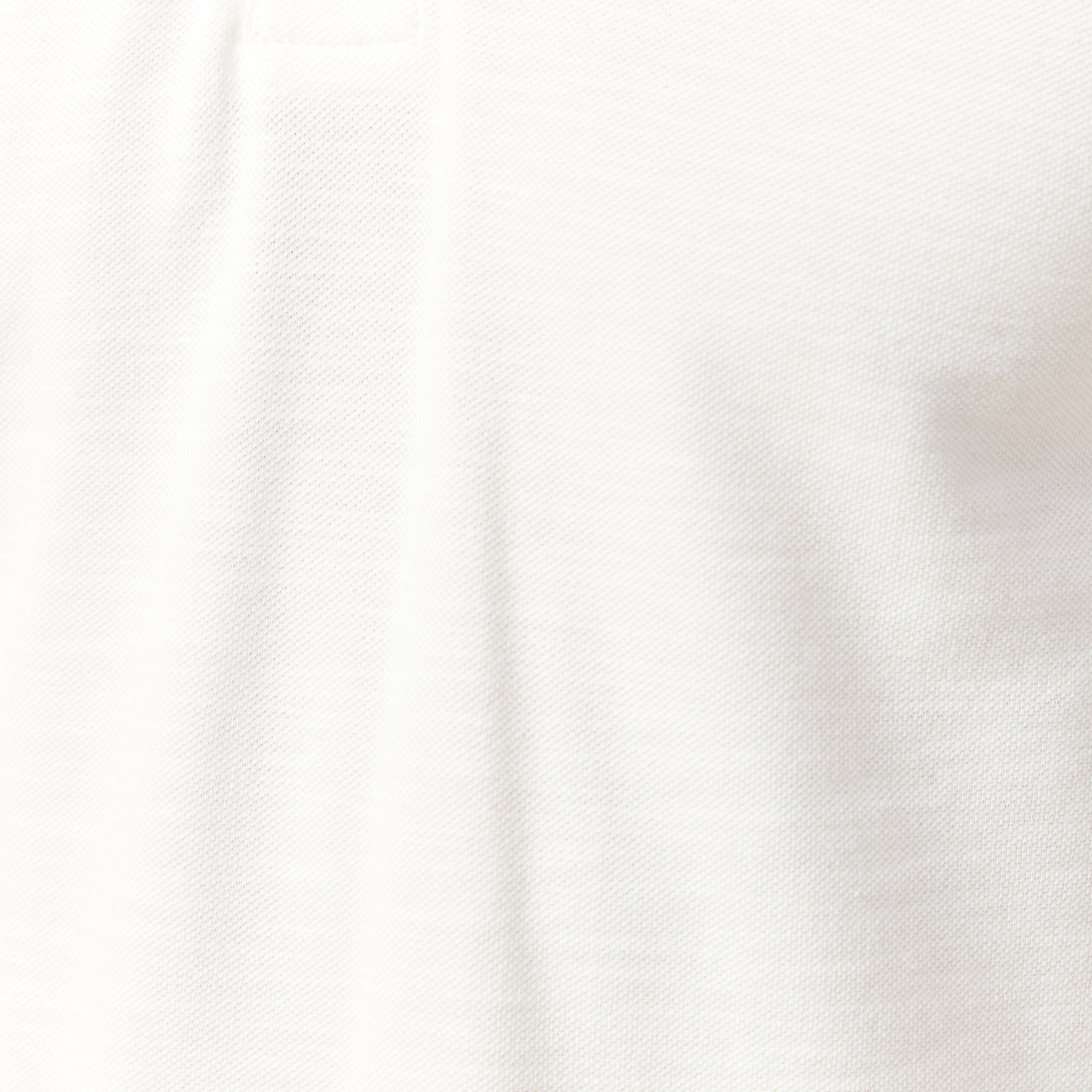 Polo cintr&eacute; manches courtes en coton ecru homme