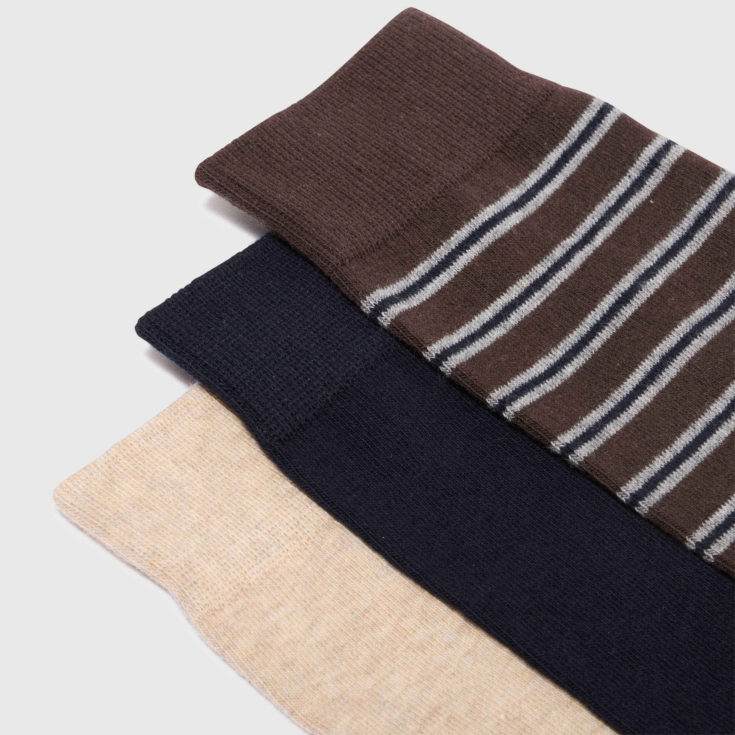 Lot de 3 paires chaussettes hautes bleu marine homme