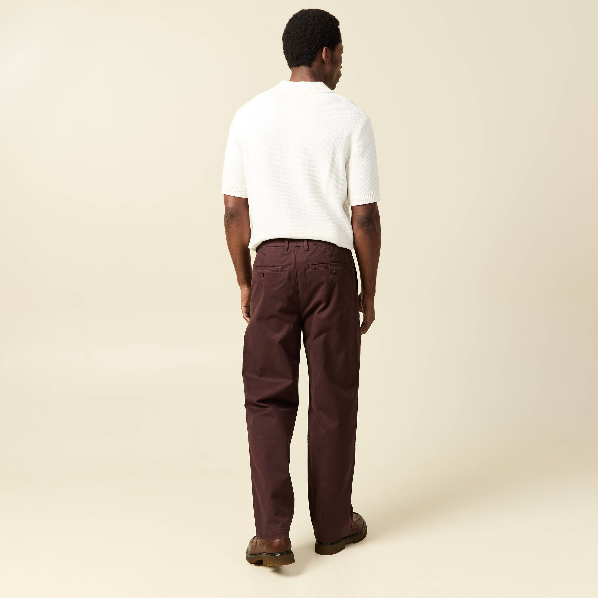 Pantalon marron fonc&eacute; homme