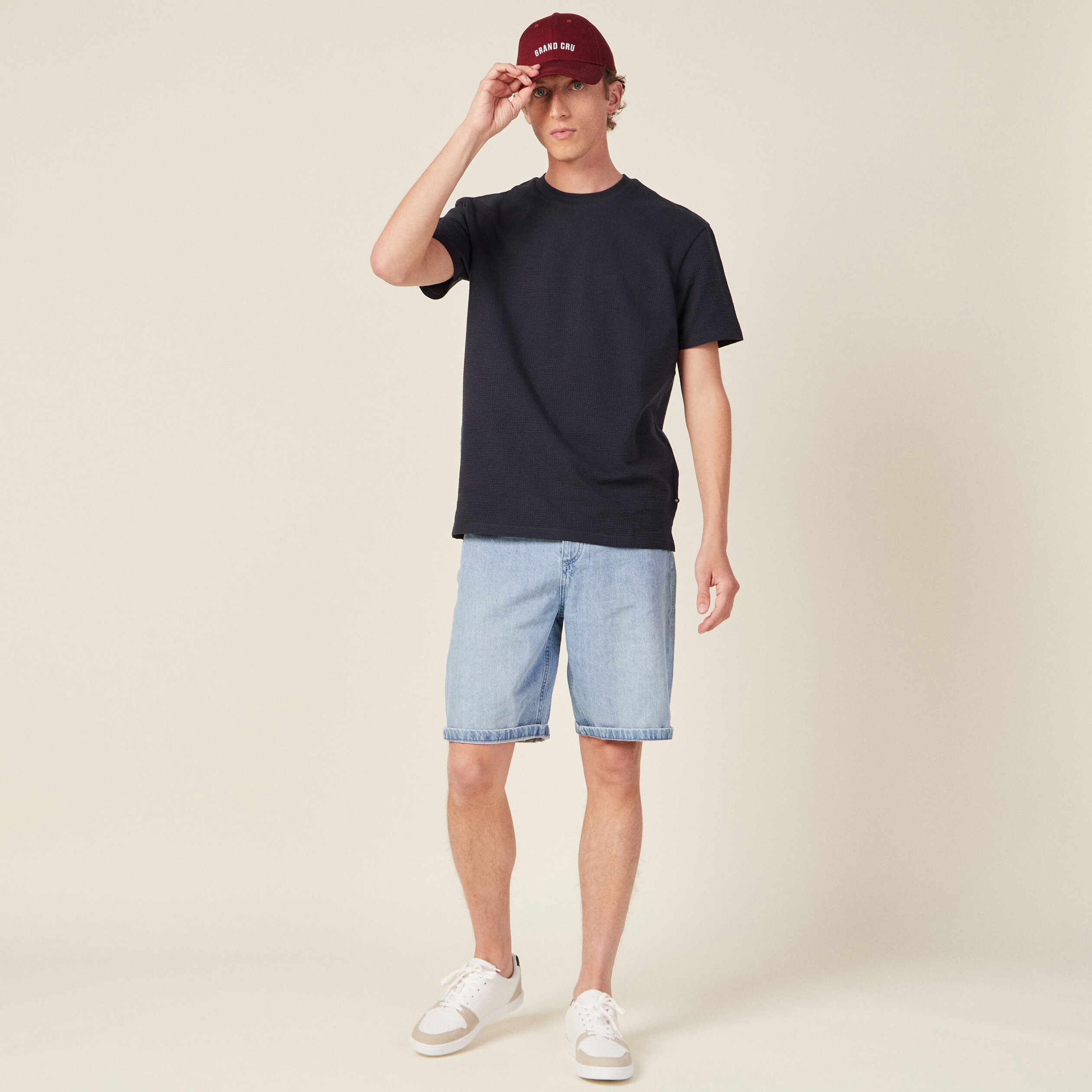 T-shirt éco-responsable bleu marine homme