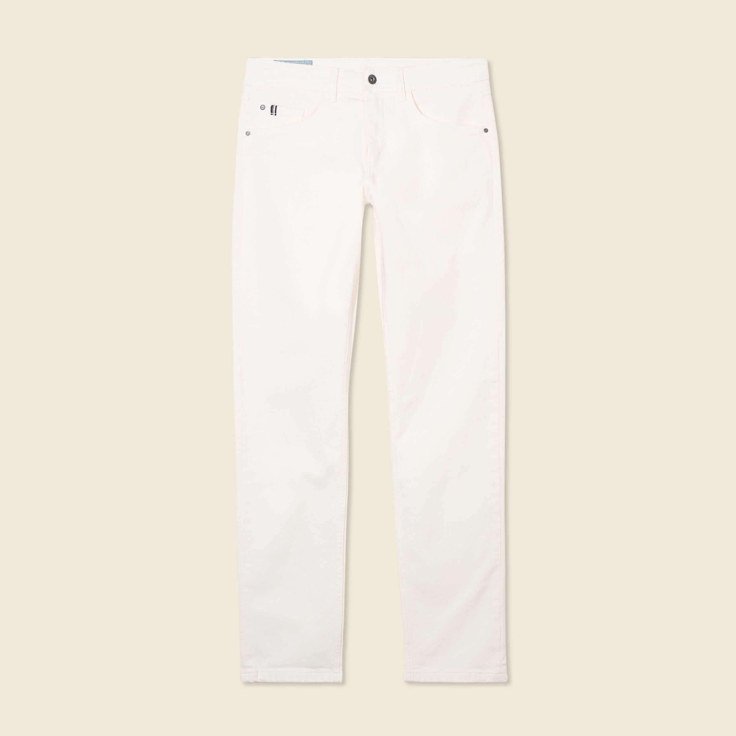 Jeans straight homme used L34 denim blanc homme