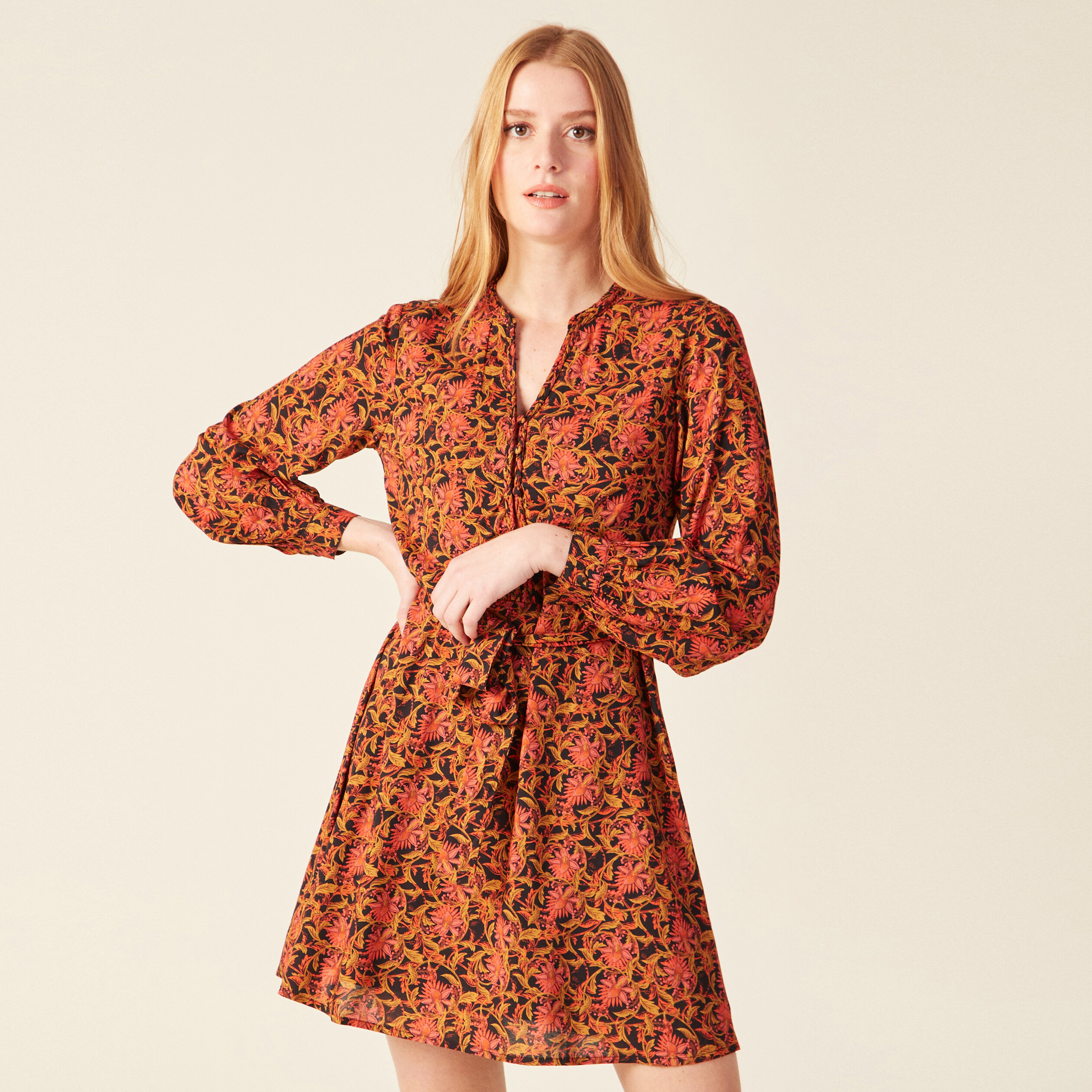 Robe droite éco-responsable noir femme