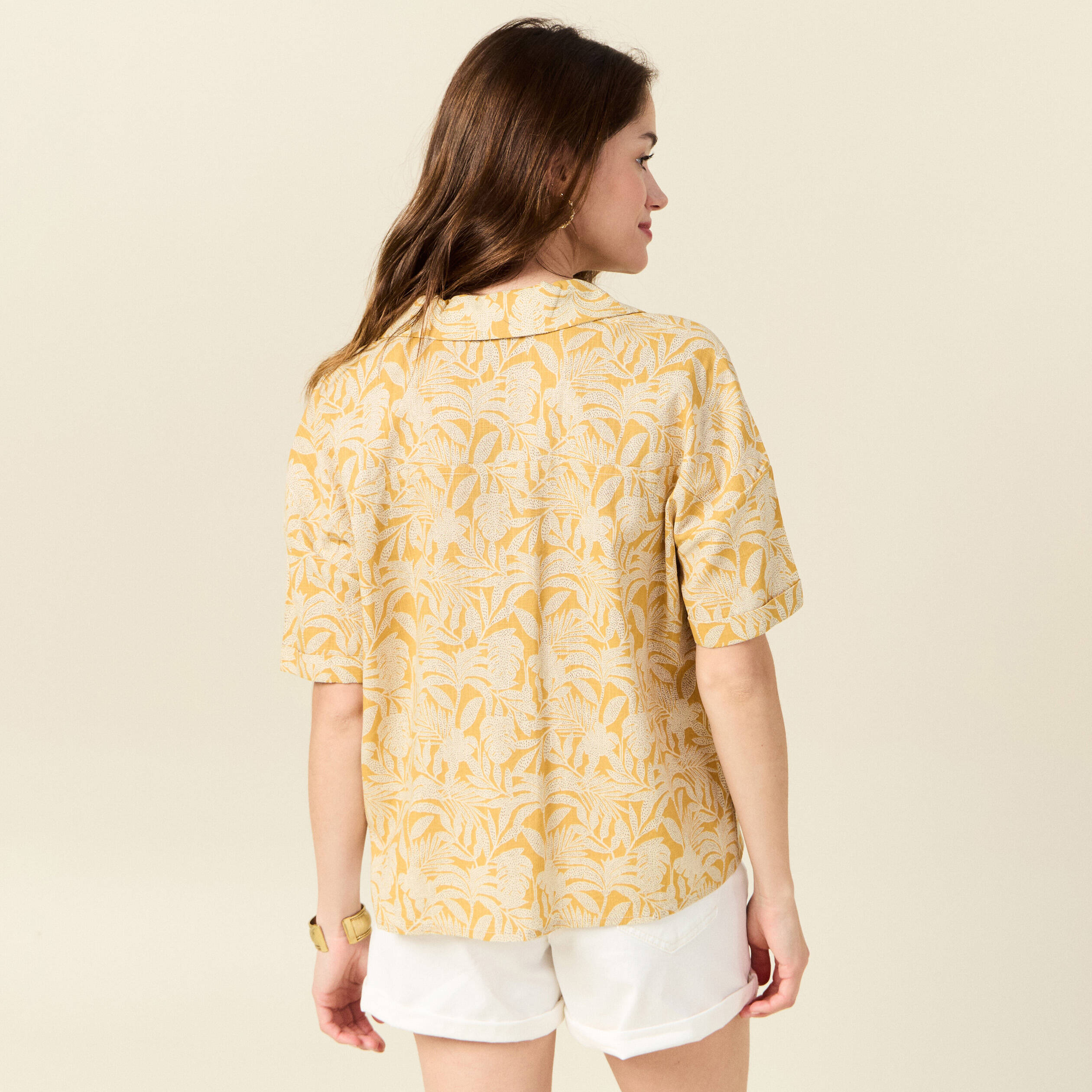 chemise eco responsable jaune femme Chemise éco-responsable jaune femme