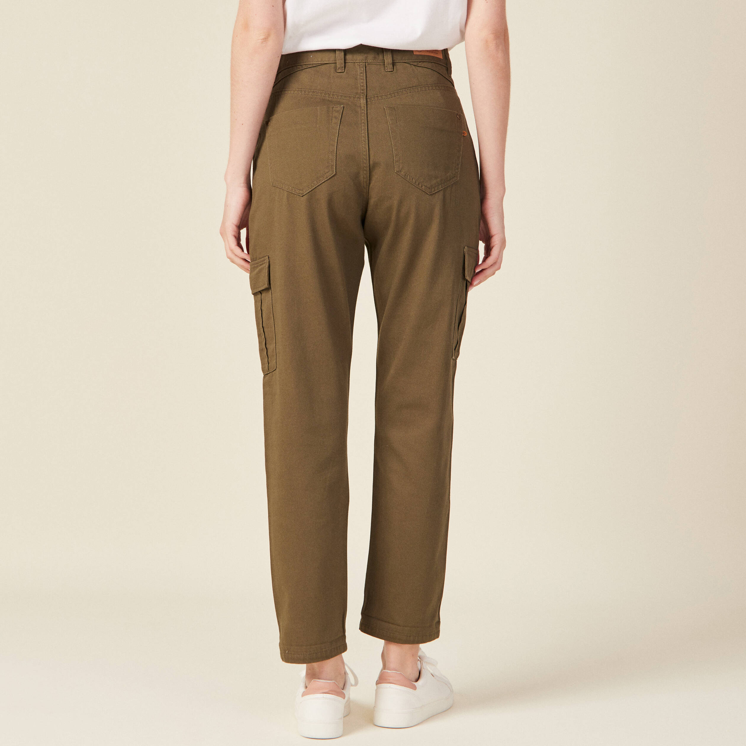 Pantalon cargo vert 2025 kaki
