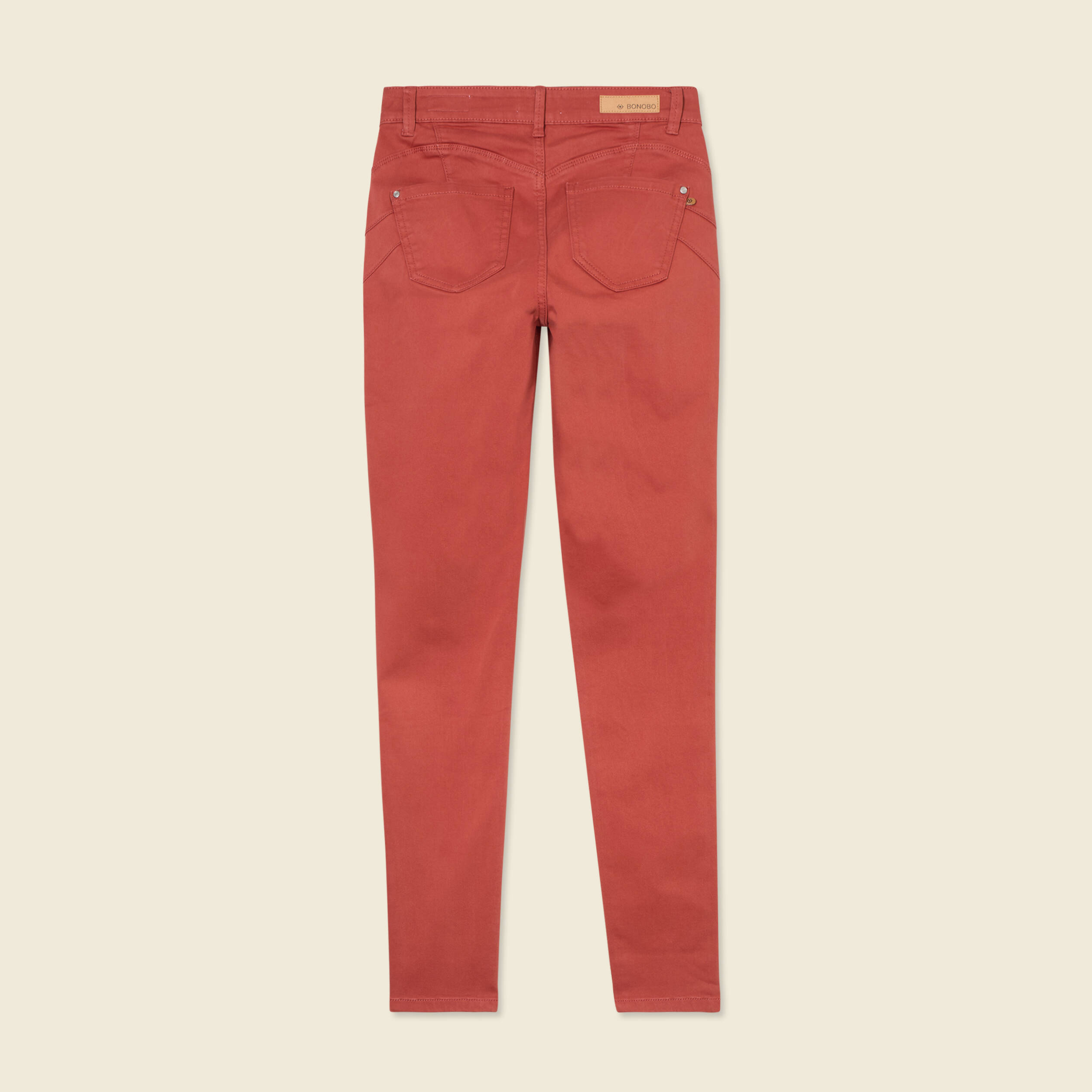 pantalon audrey skinny push up orange fonce femme Pantalon Audrey - skinny push up orange foncé femme