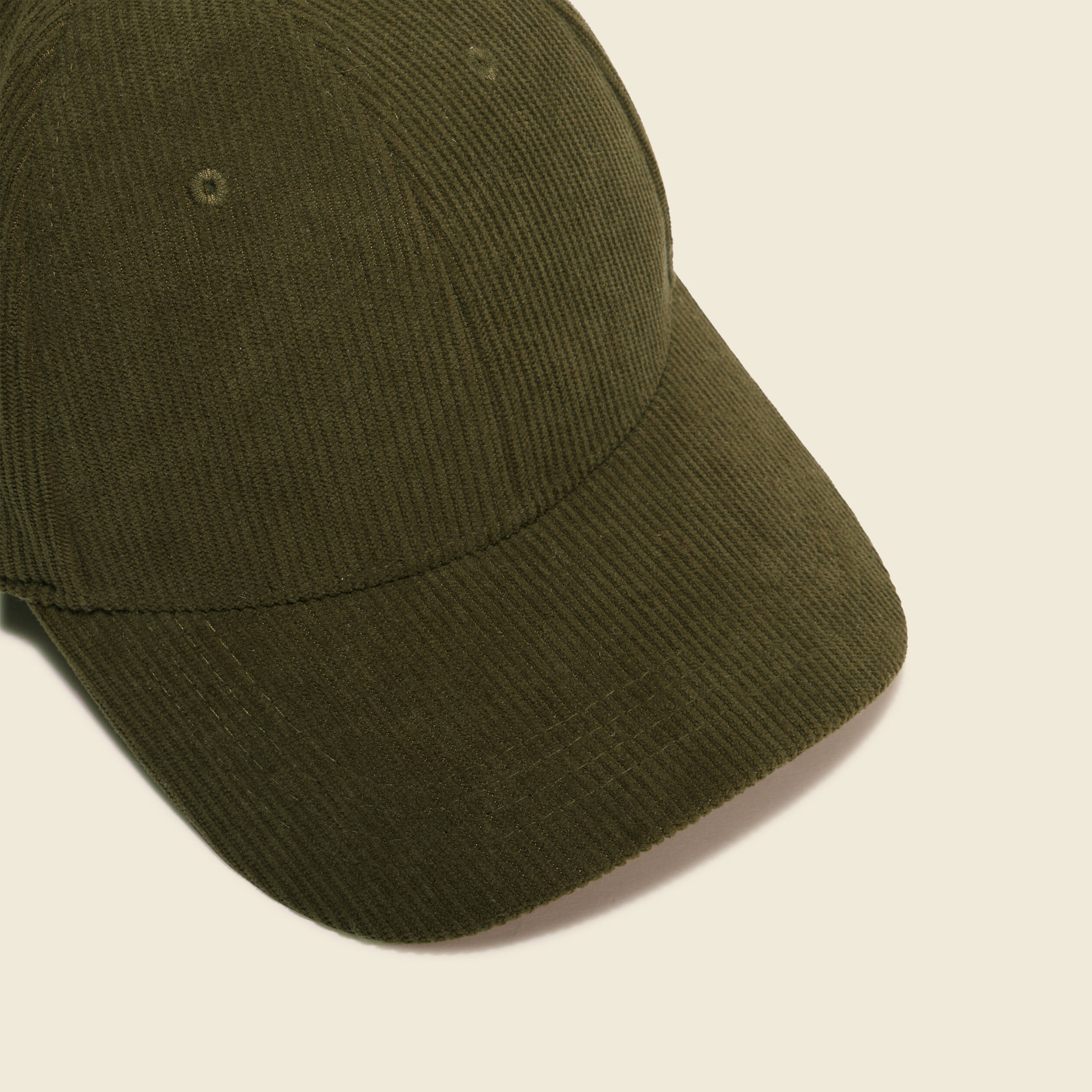 Casquette velours côtelé beige homme