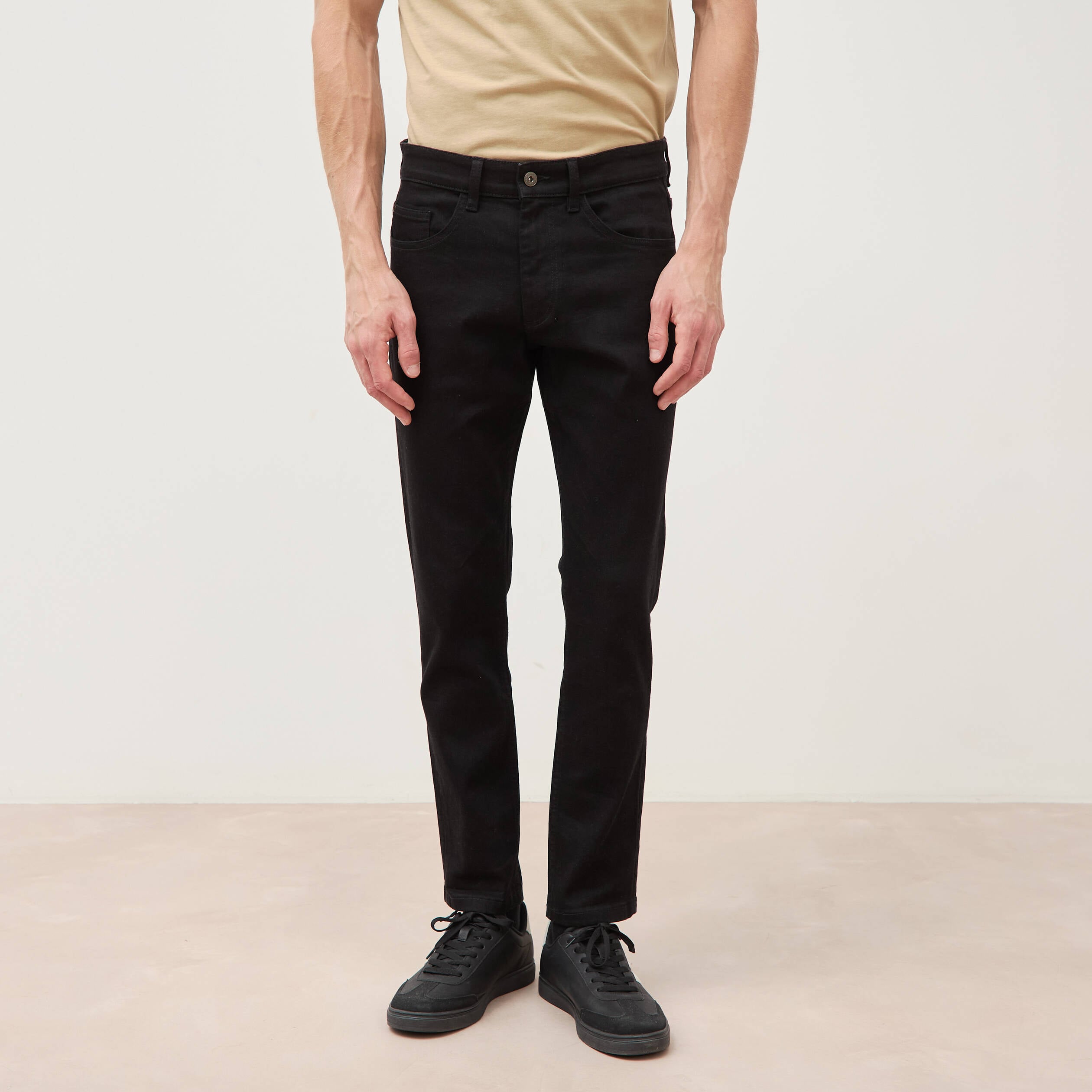 Jeans slim longueur 30 denim noir homme