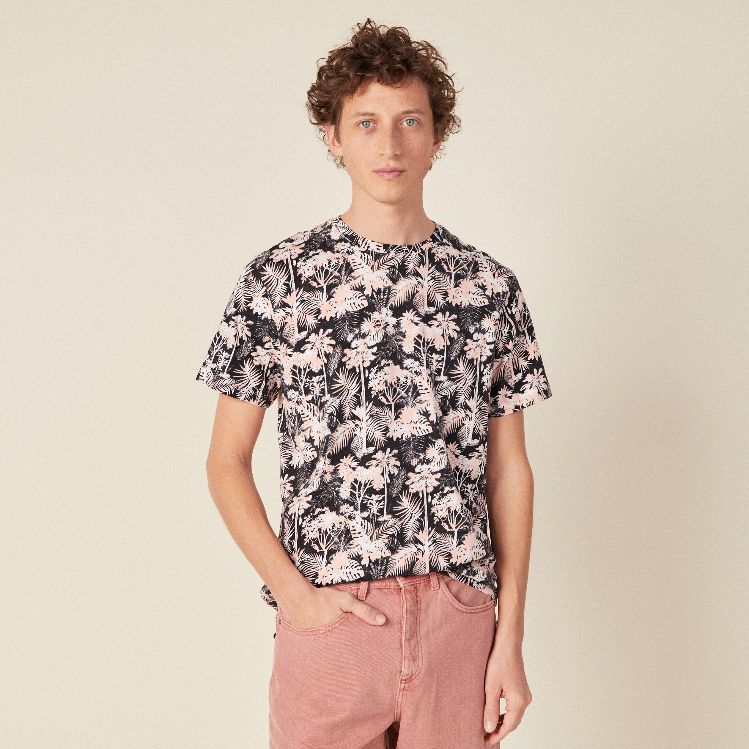 T-shirt à manches courtes noir homme