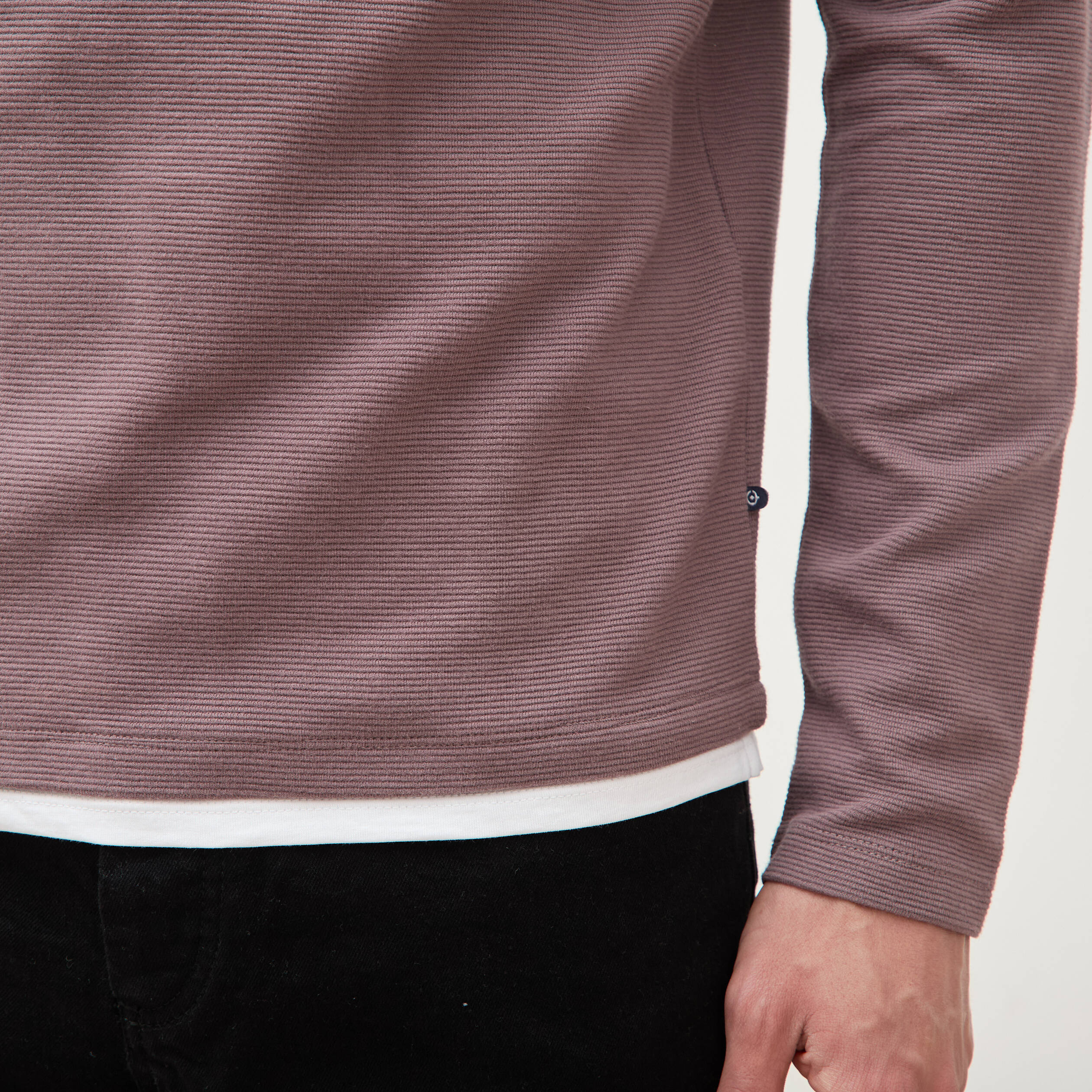 T-shirt manches longues mauve homme