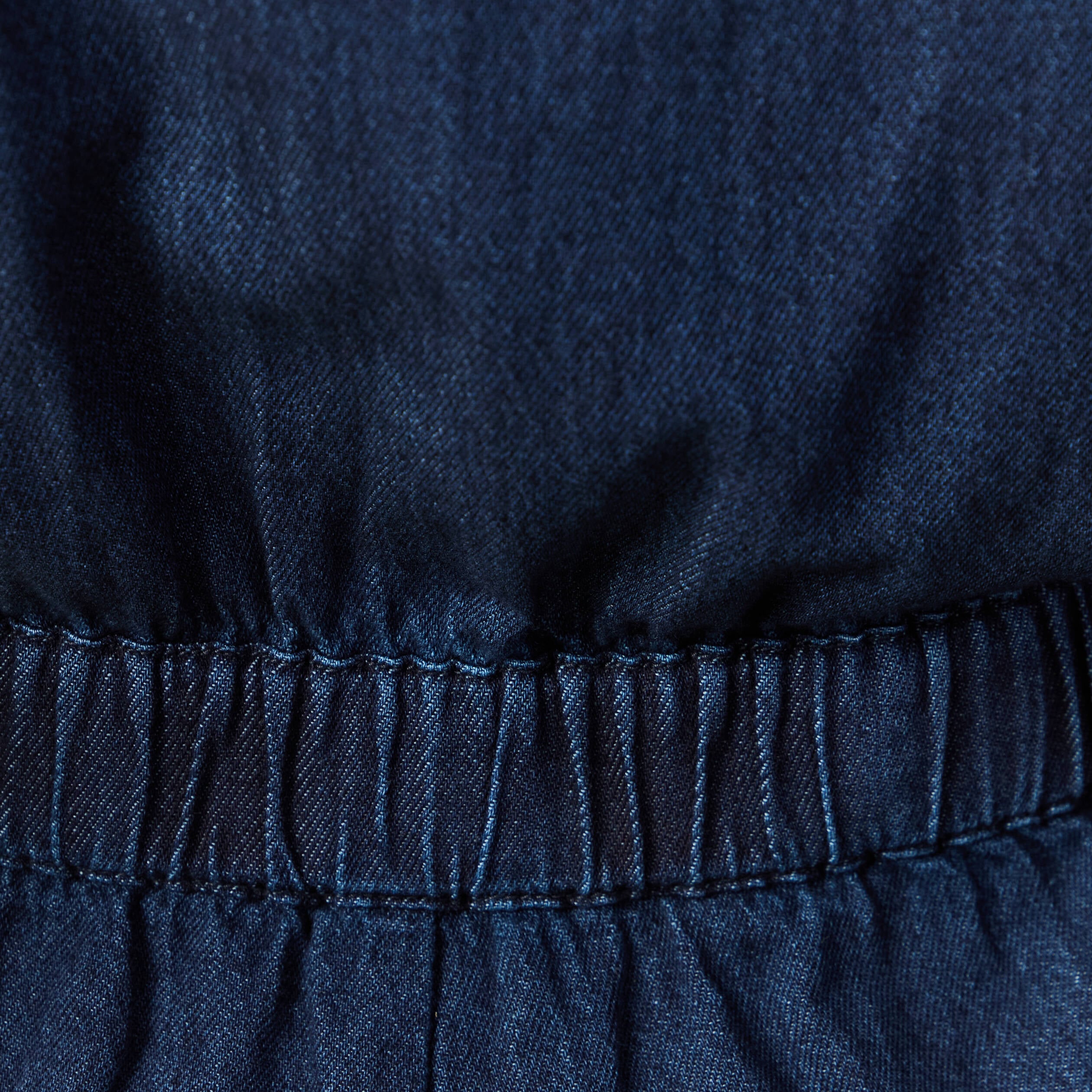 Combipantalon en coton aspect jeans denim brut rinse femme