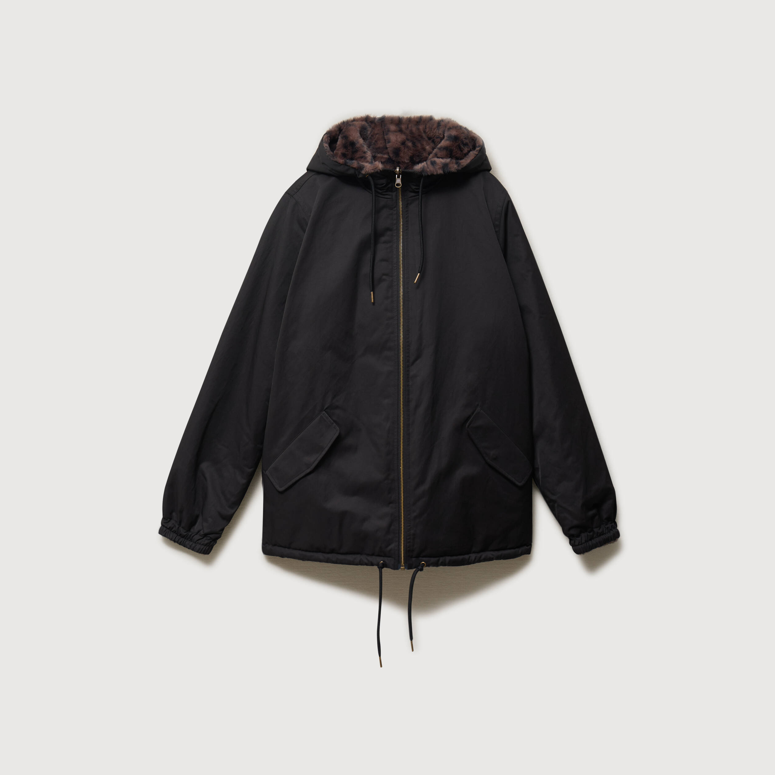 Parka r&eacute;versible noir femme