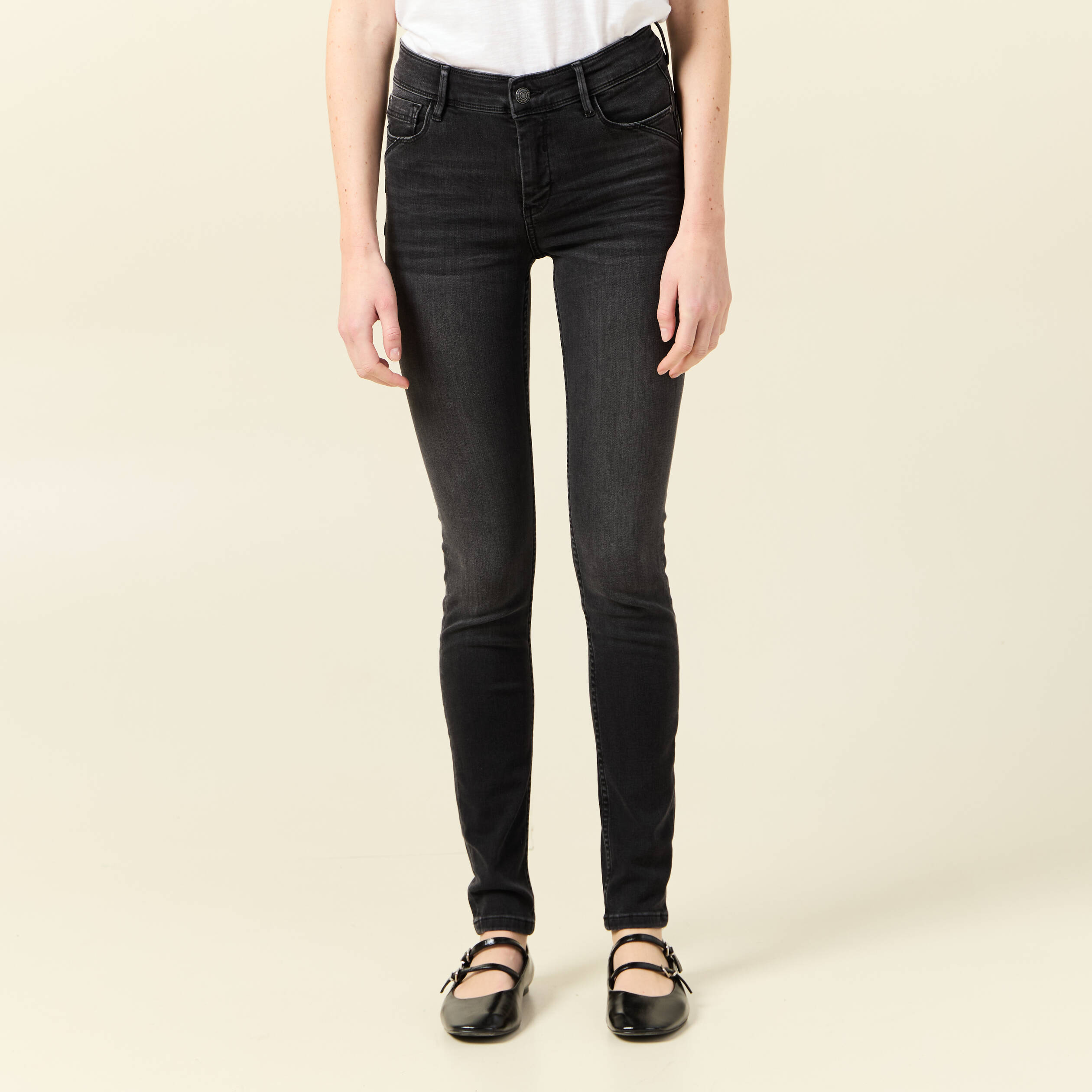 jeans skinny push up denim gris femme Jeans skinny push up denim gris femme