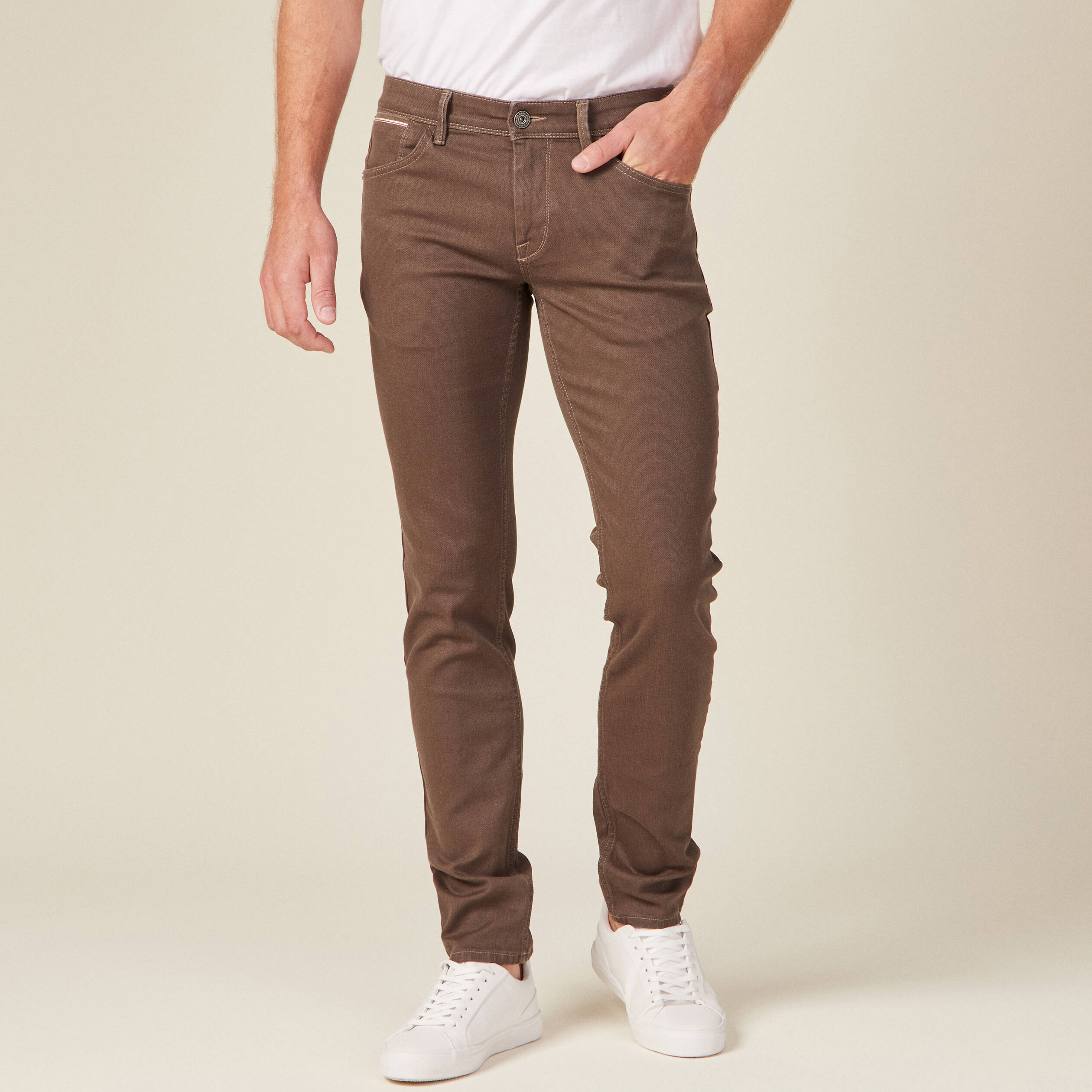 jeans slim taupe homme Jeans slim taupe homme