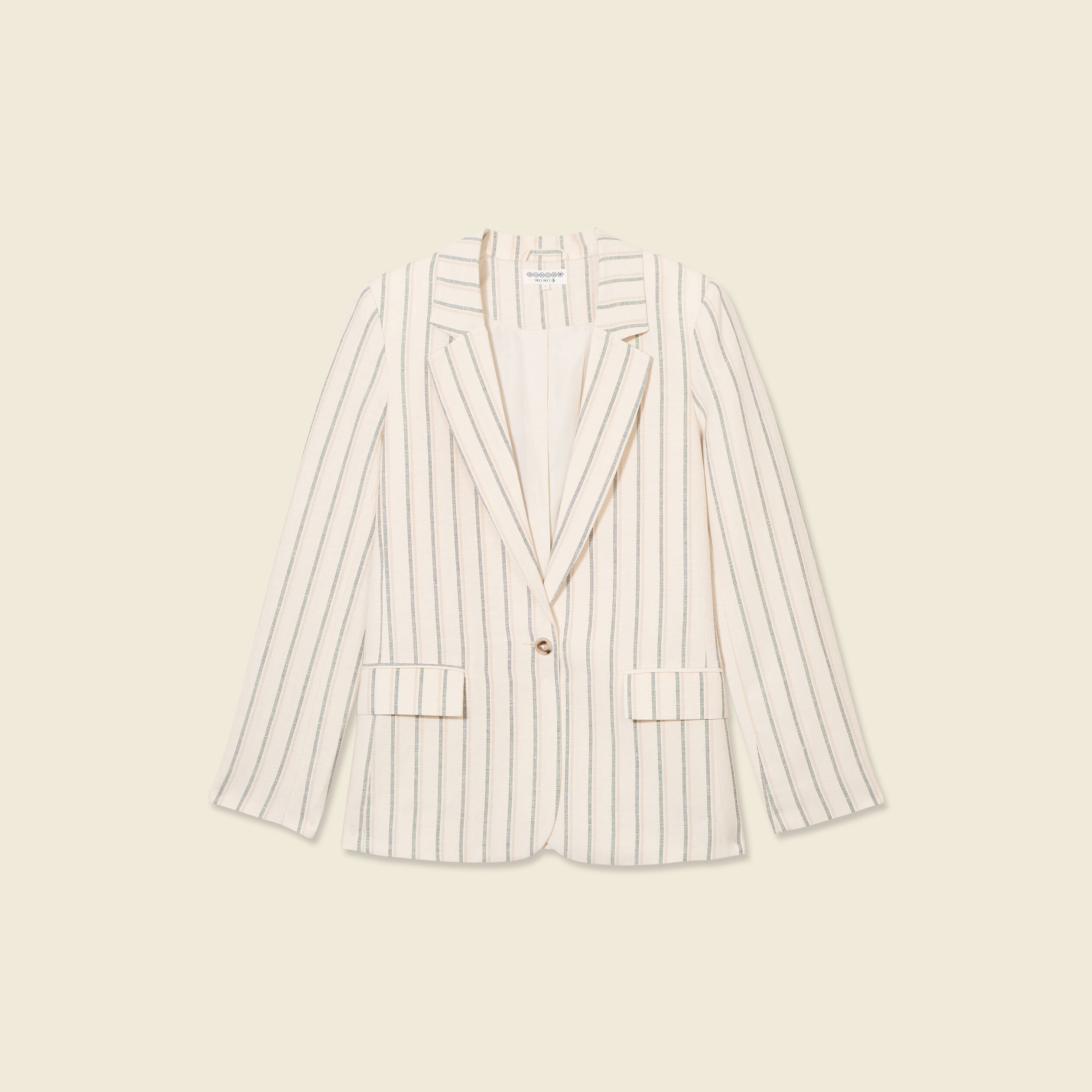 Veste blazer manches longues blanc femme