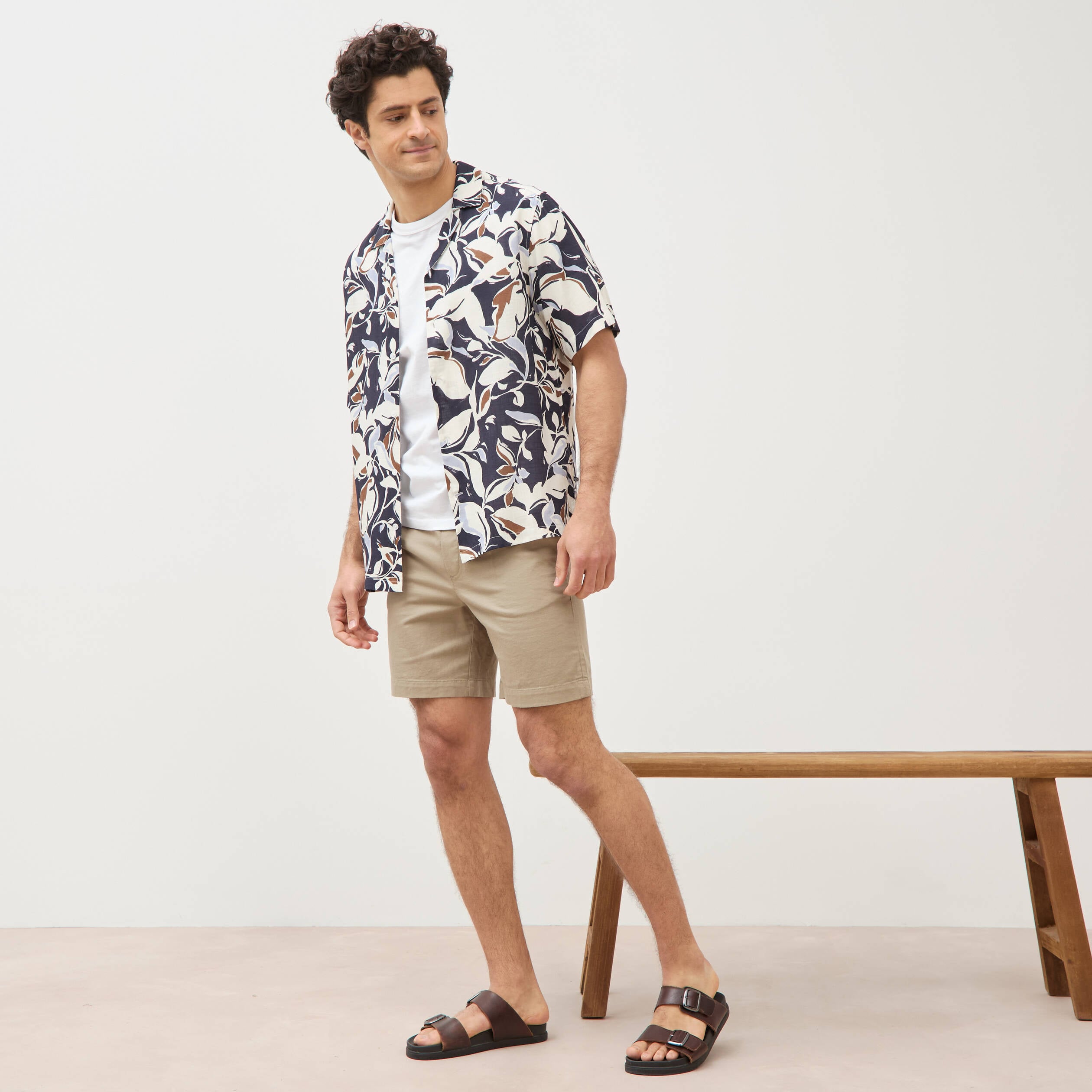 Bermuda vert kaki homme