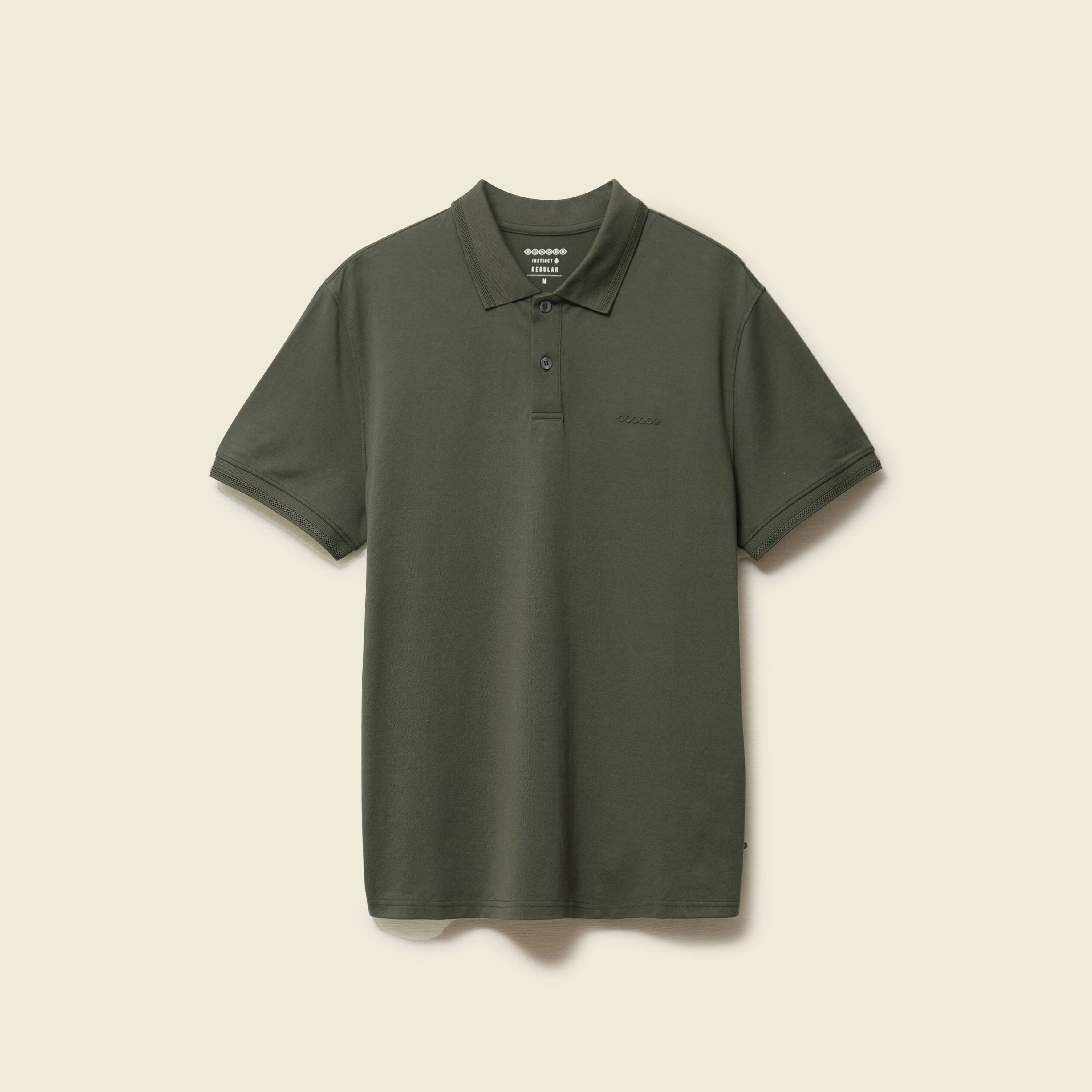 Polo manches courtes vert kaki homme