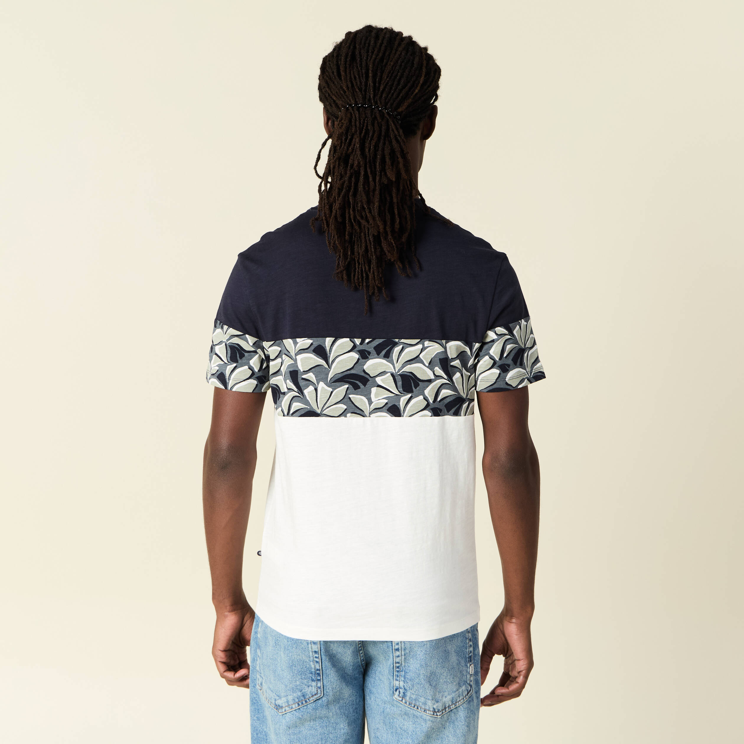 t shirt manches courtes ecru homme T-shirt manches courtes ecru homme