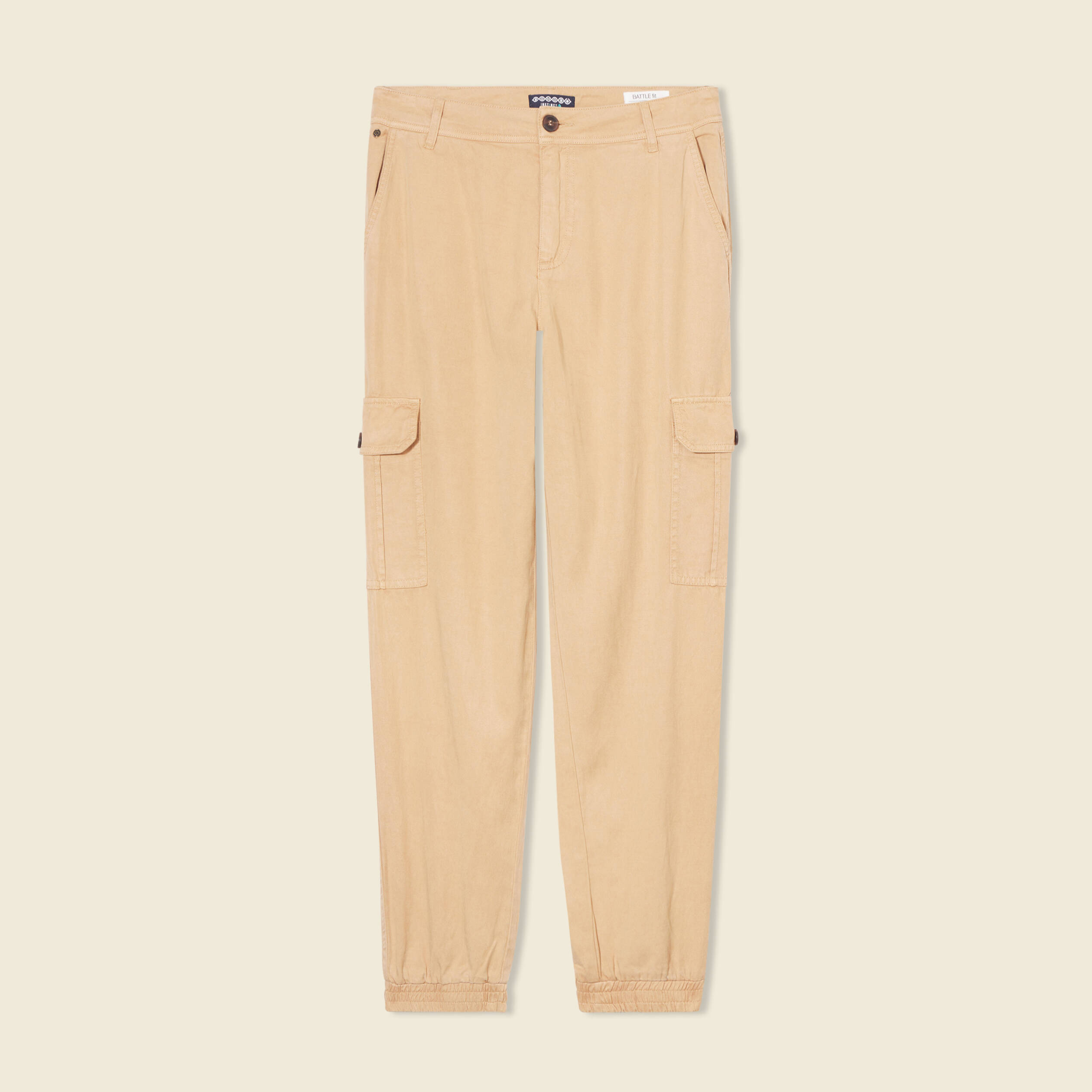pantalon eco responsable beige femme Pantalon éco-responsable beige femme