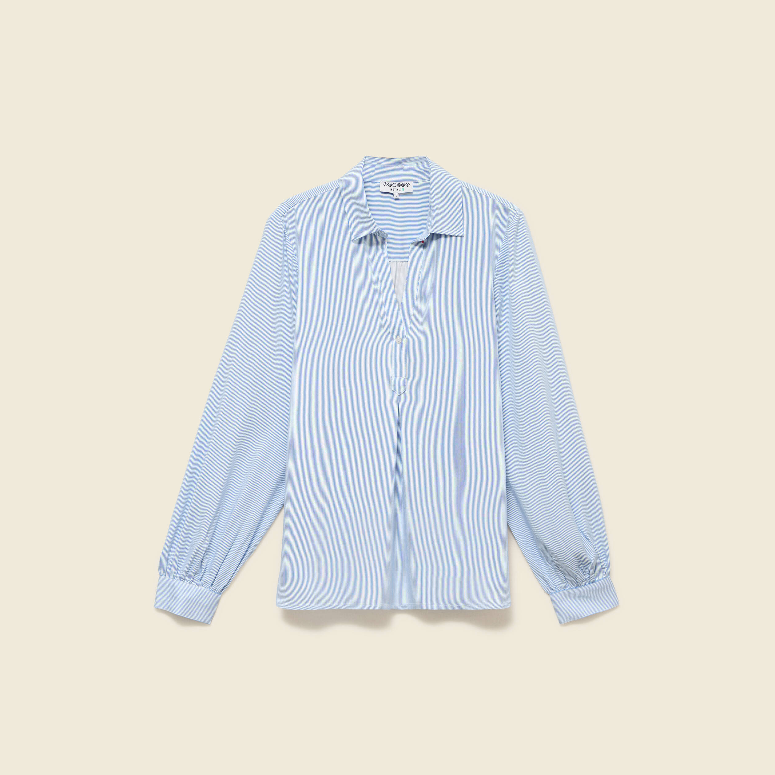 Blouse manches longues bleu femme