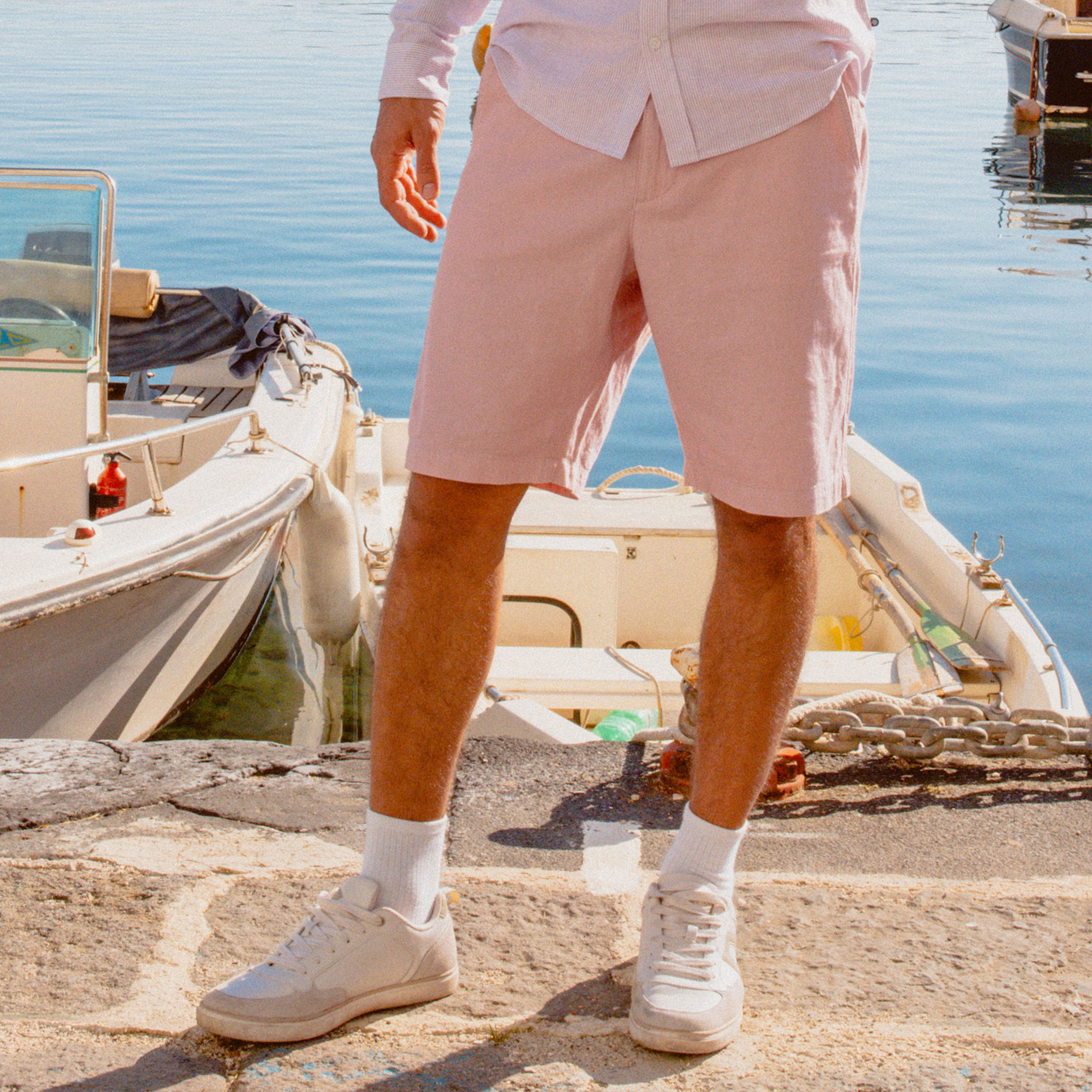 bermuda chino rose pastel homme Bermuda chino rose pastel homme