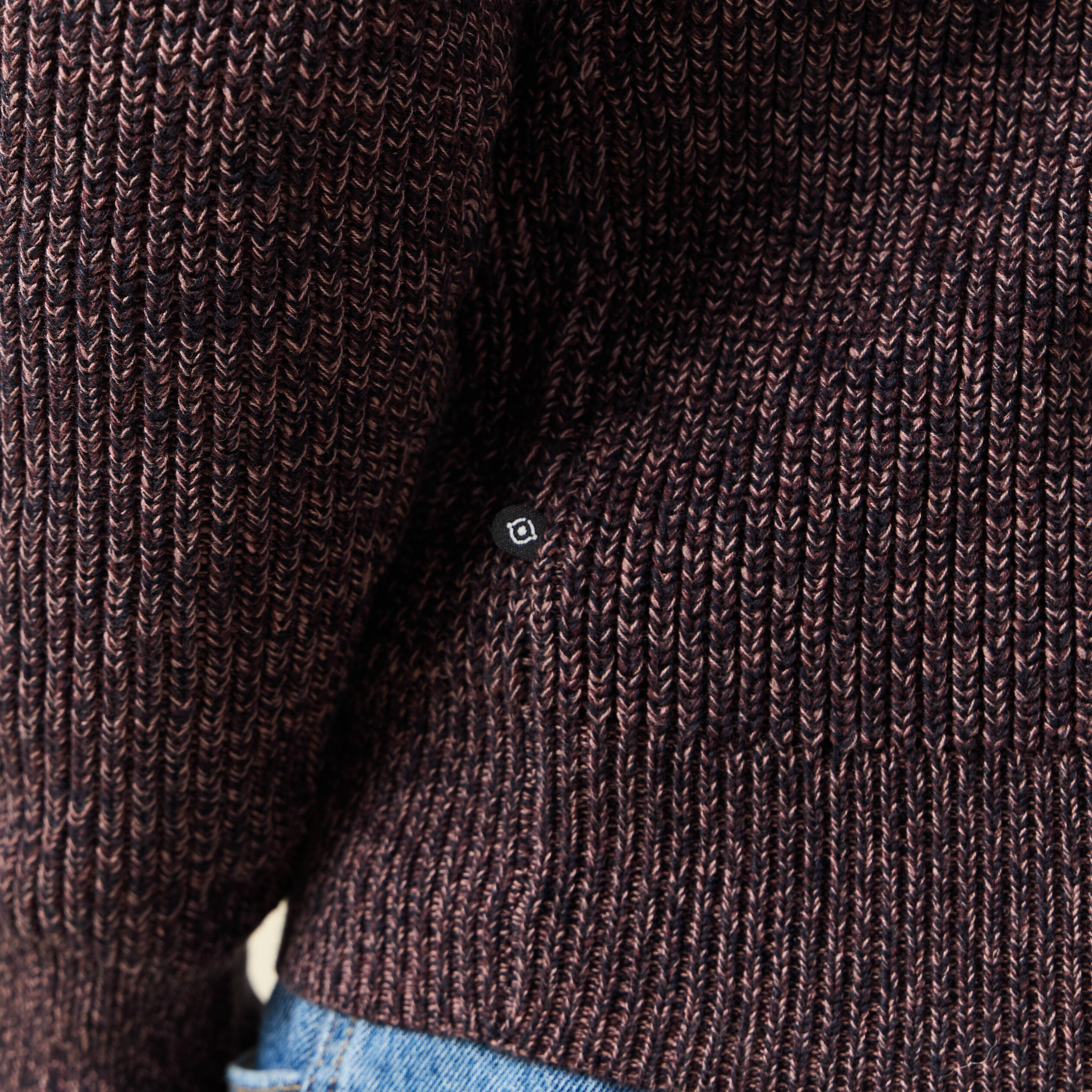Pull manches longues bordeaux homme