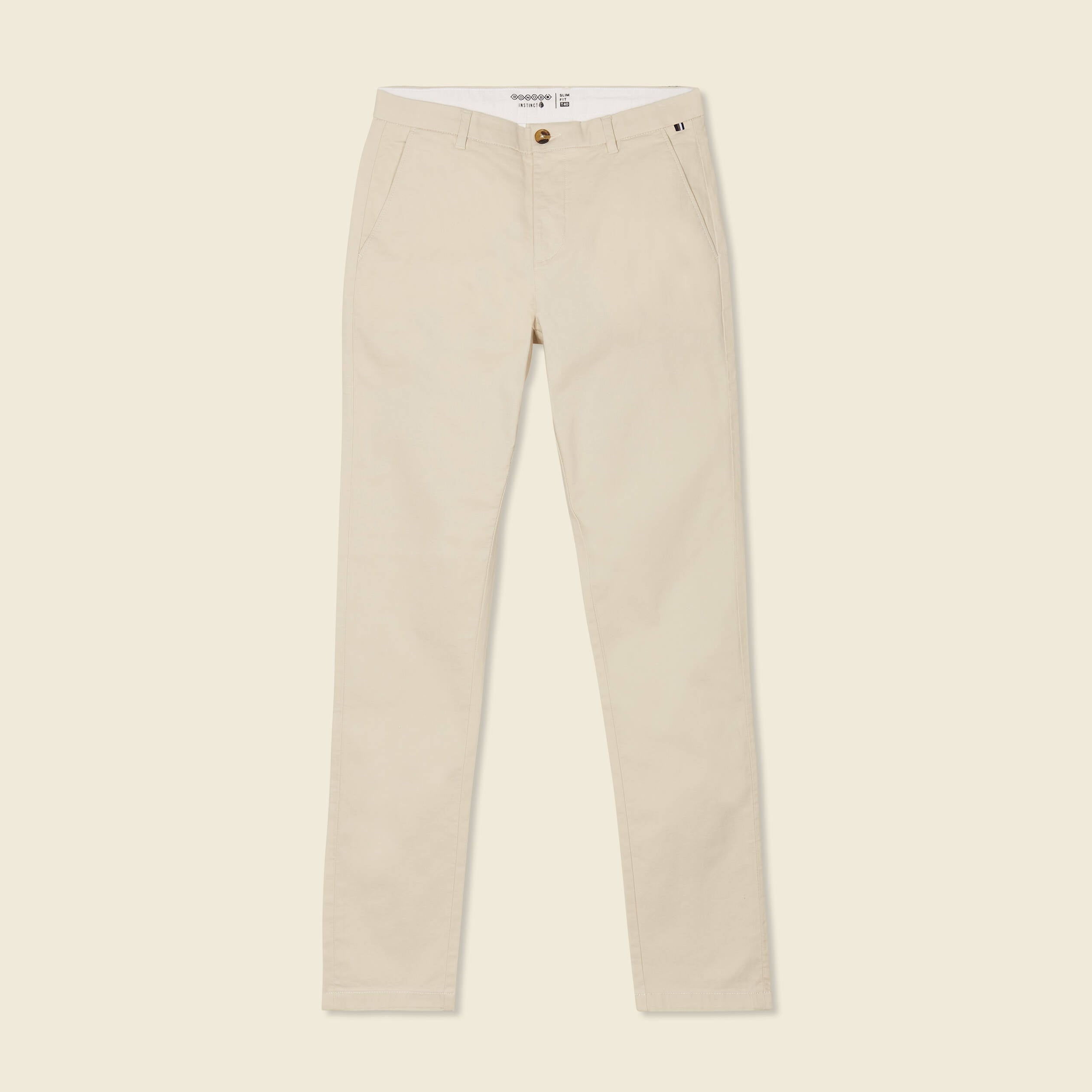 Pantalon chino longueur 32 sable homme