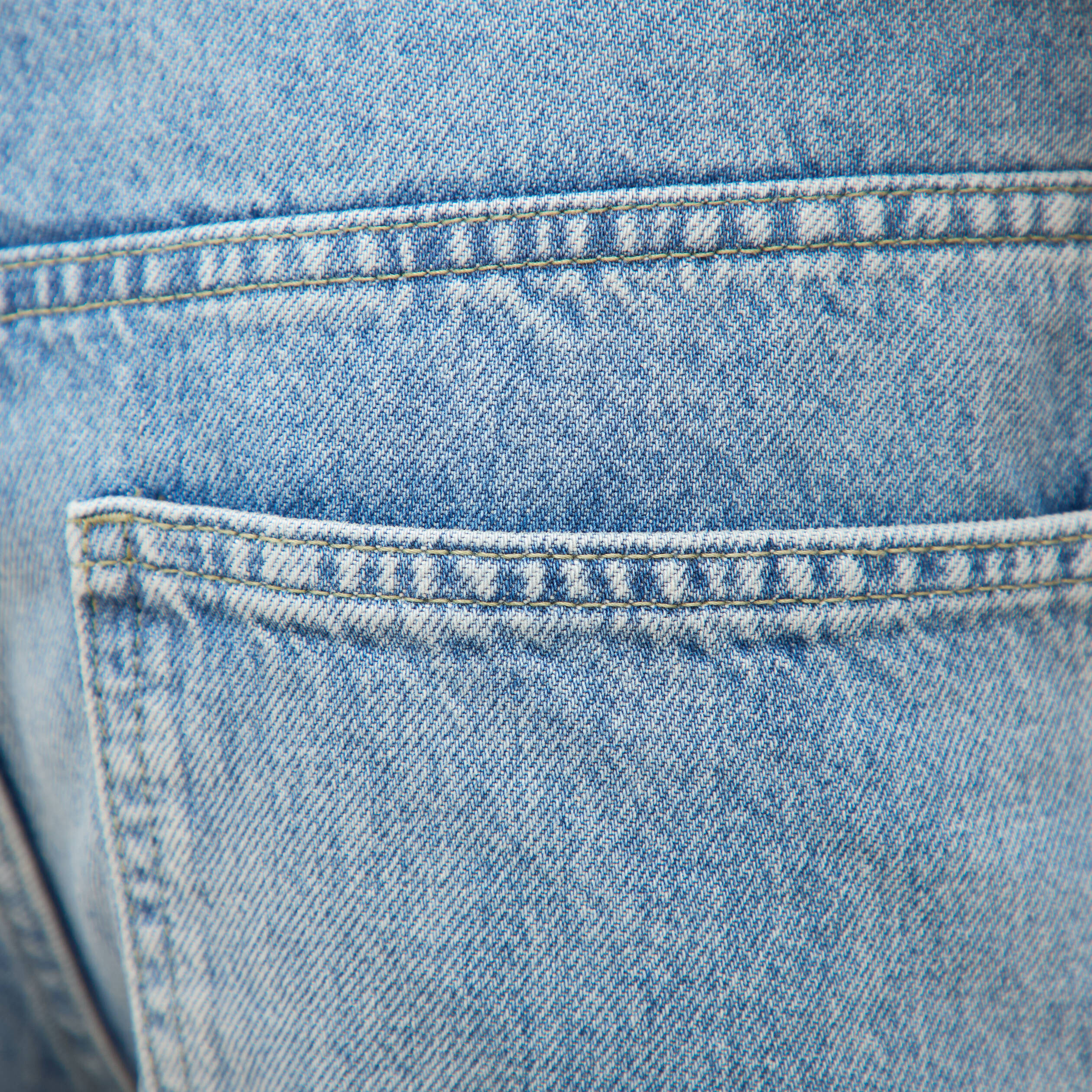Bermuda en jean coton denim bleach homme