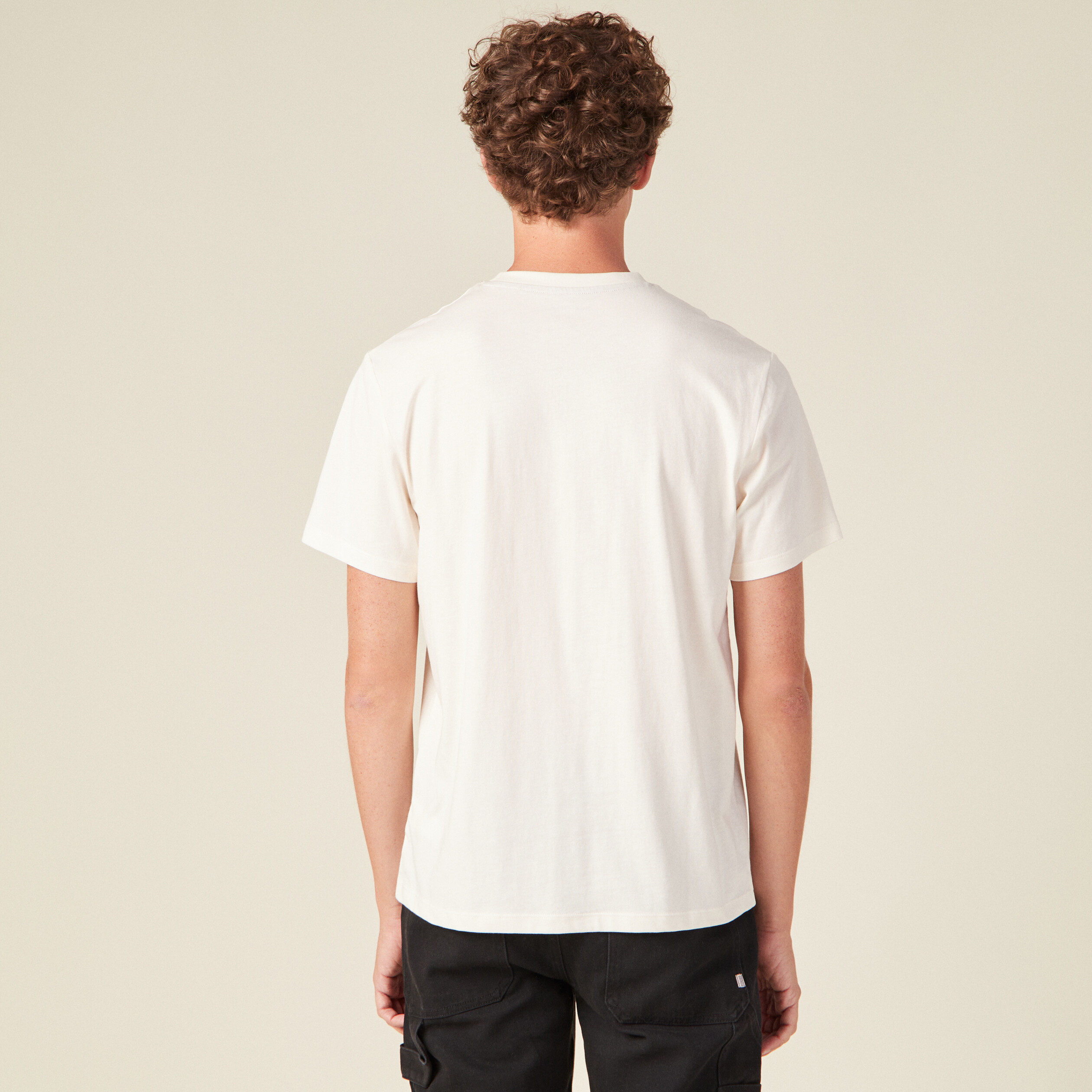 T-shirt éco-responsable ecru homme