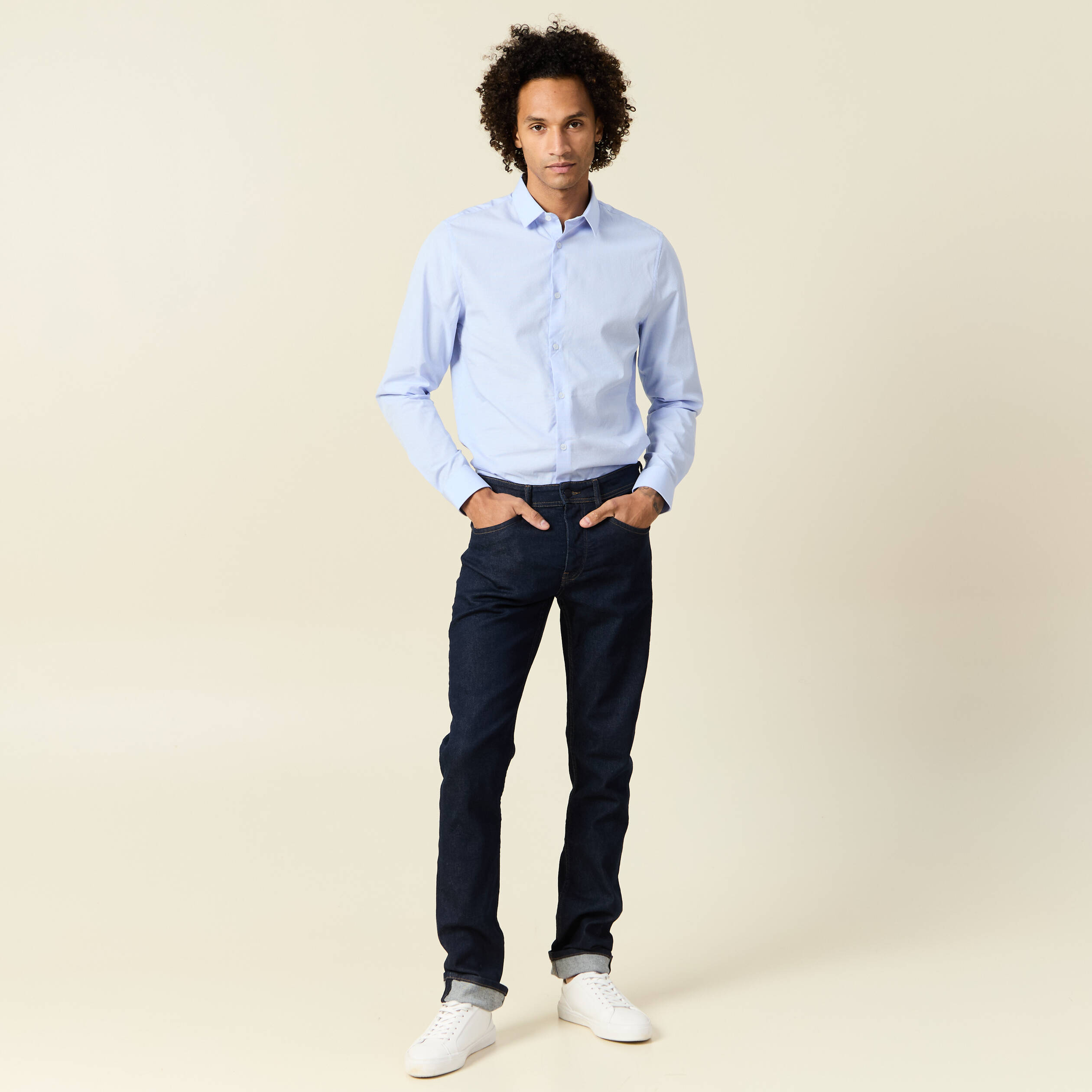 chemise manches longues bleu ciel homme Chemise manches longues bleu ciel homme
