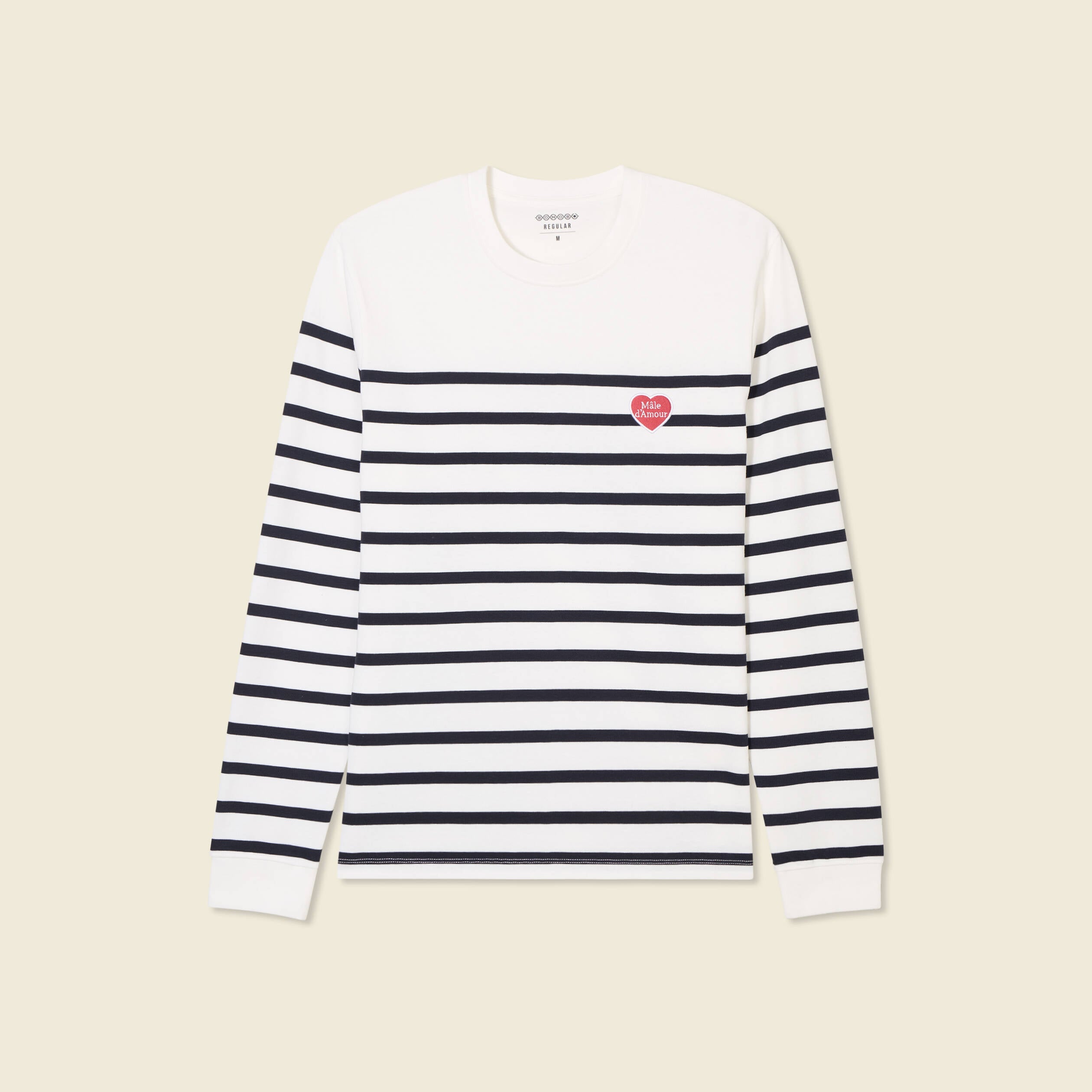 T-shirt manches longues ecru homme