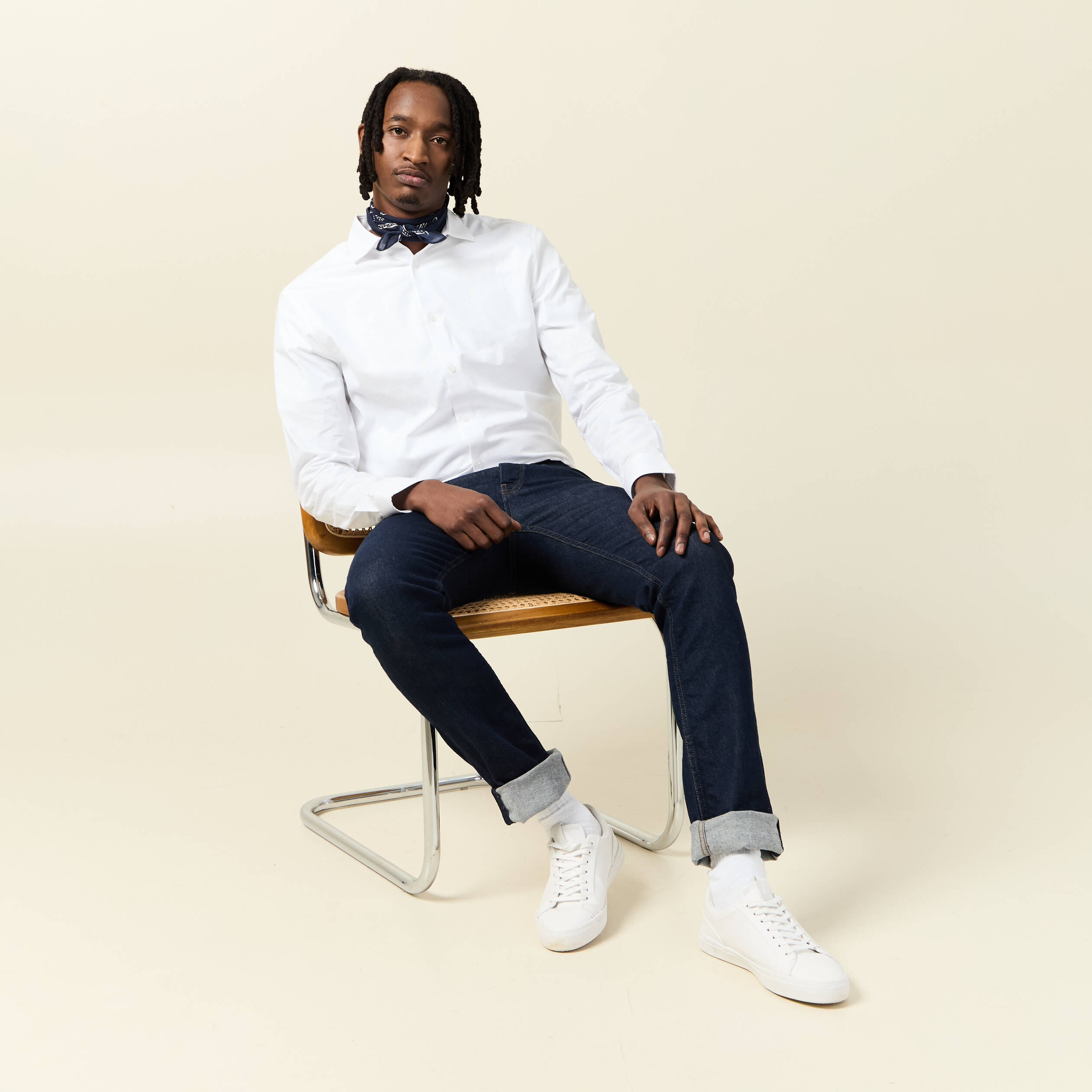 chemise manches longues blanc homme Chemise manches longues blanc homme
