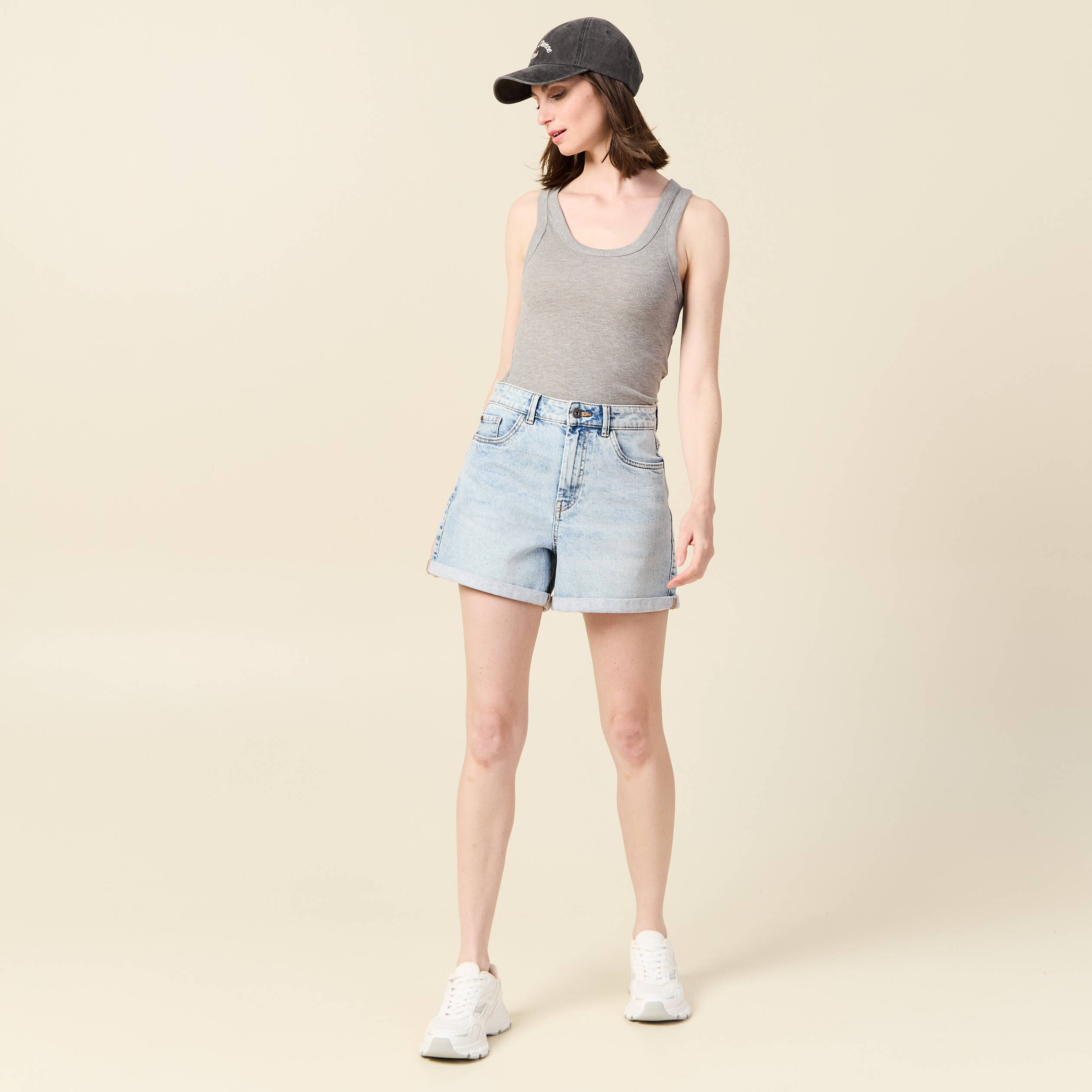 debardeur eco responsable gris femme Débardeur éco-responsable gris femme
