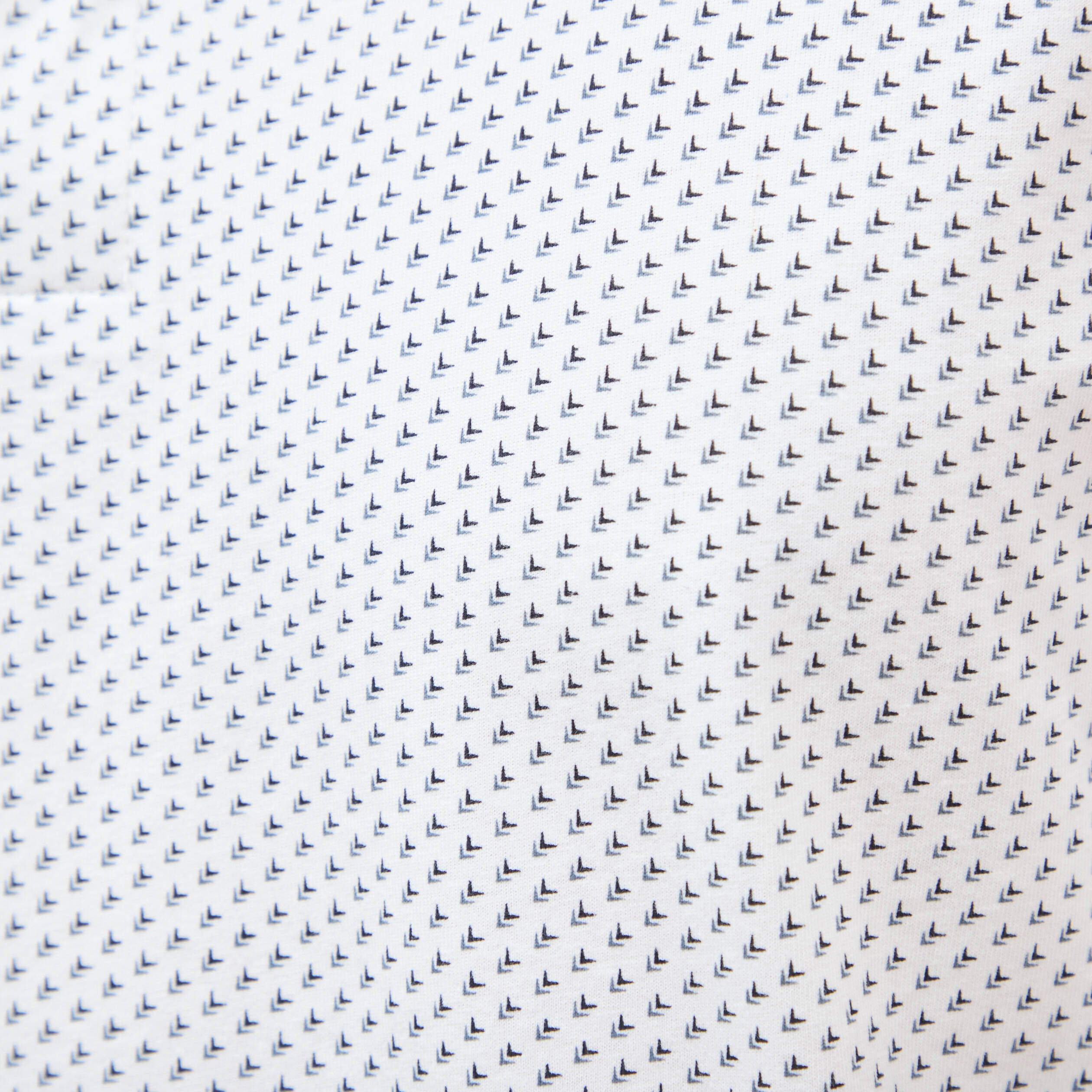 Polo cintr&eacute; en coton manches courtes blanc homme