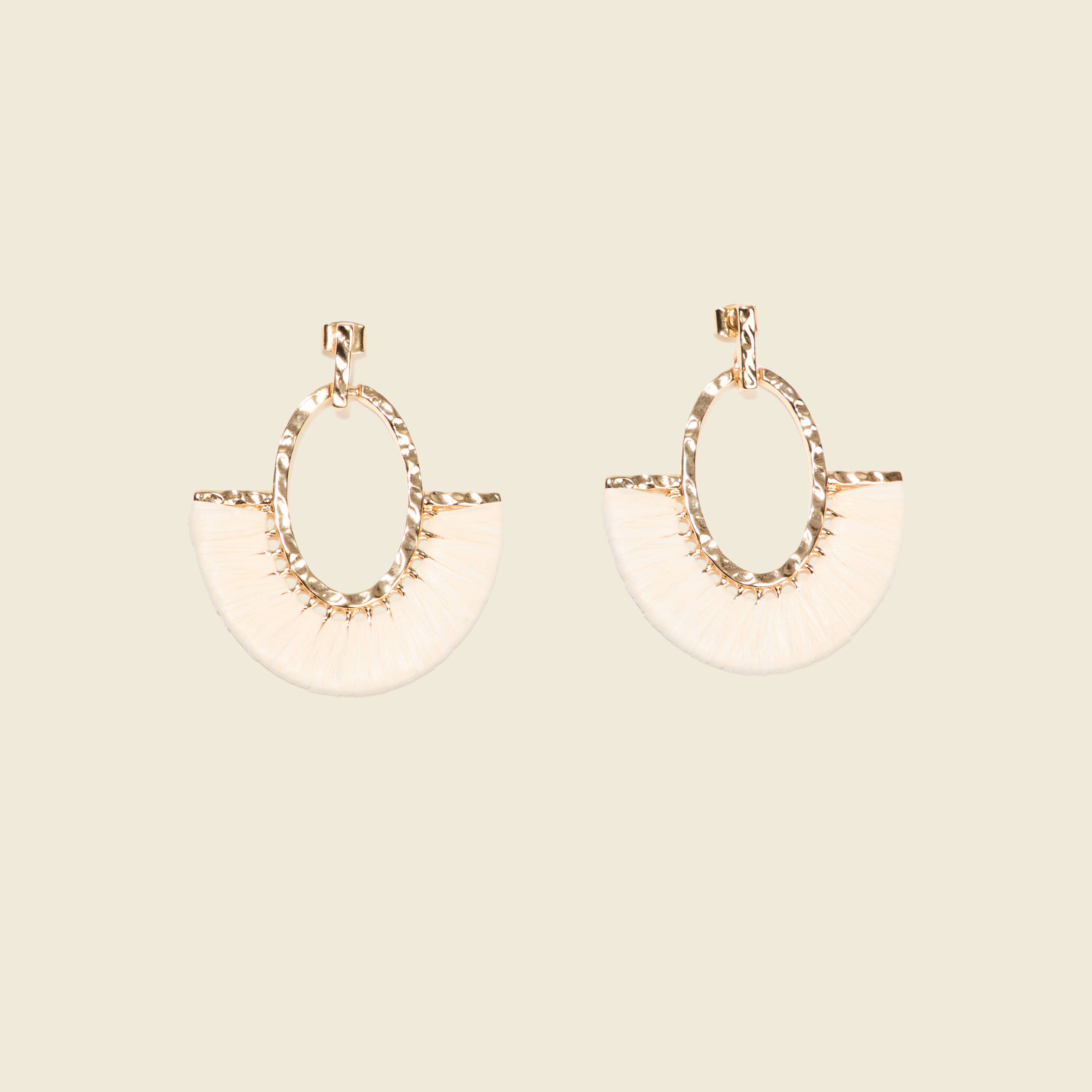 boucles doreilles pendantes ecru femme Boucles d'oreilles pendantes ecru femme