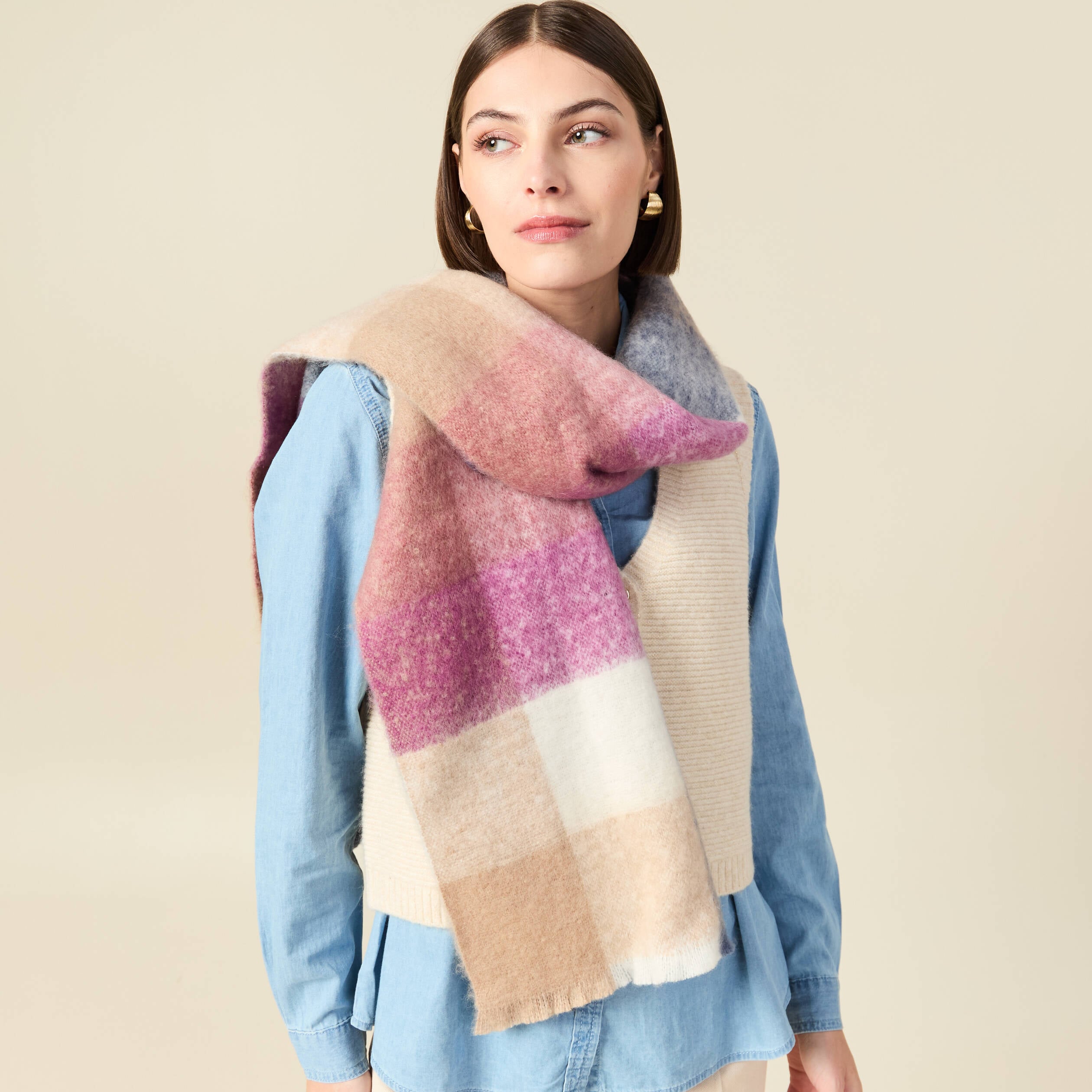 &Eacute;charpe fluide violet femme