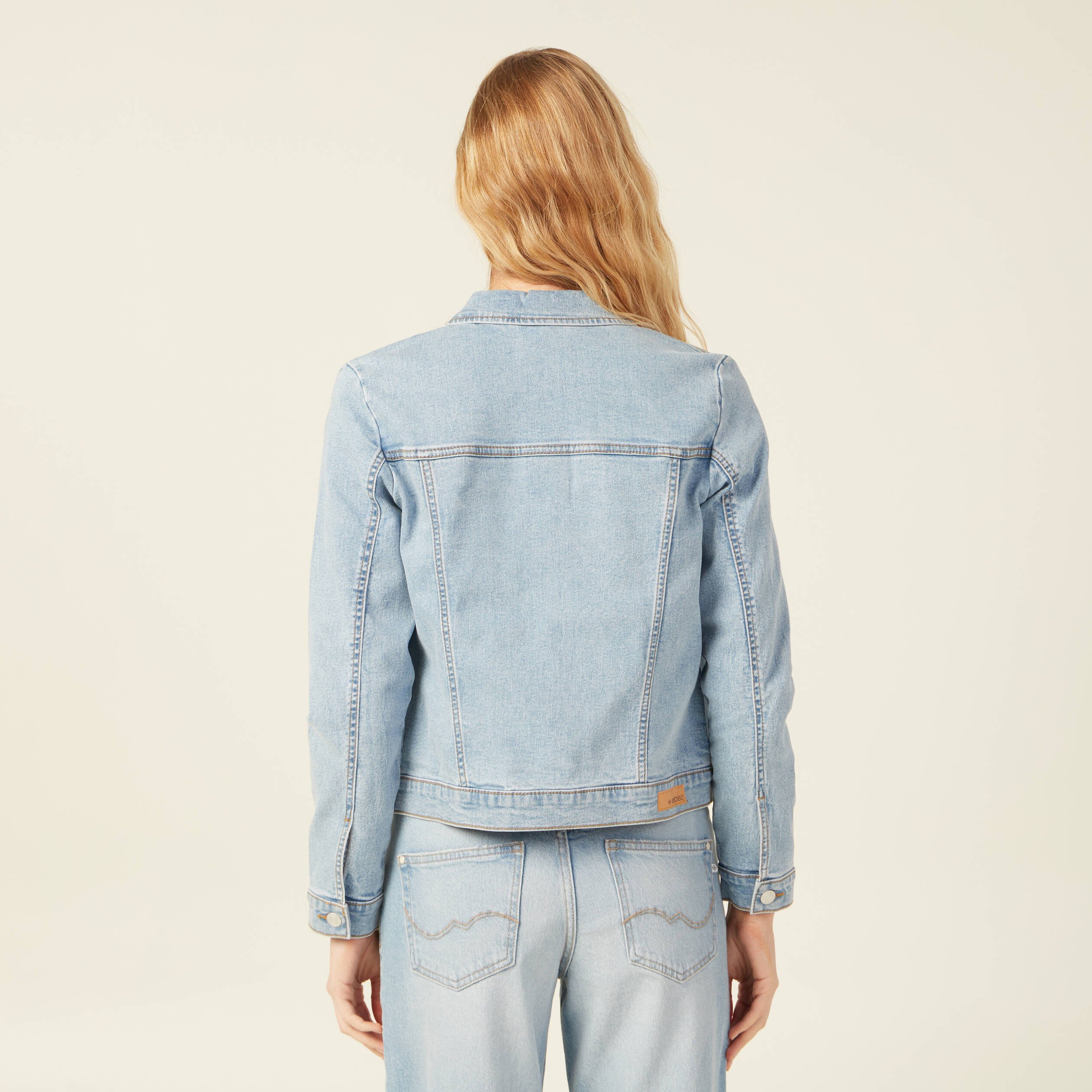 veste en jean eco responsable denim bleach femme Veste en jean éco-responsable denim bleach femme