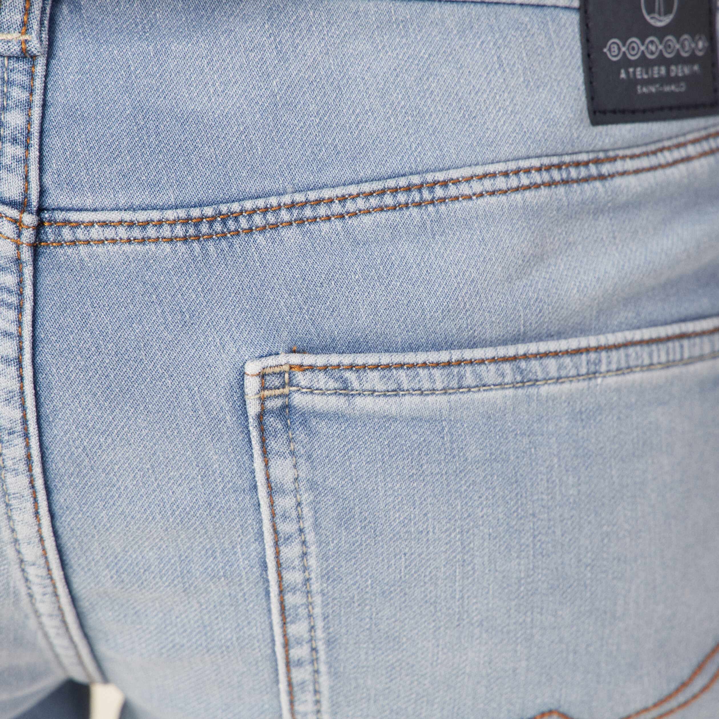 Bermuda éco-responsable denim bleach homme