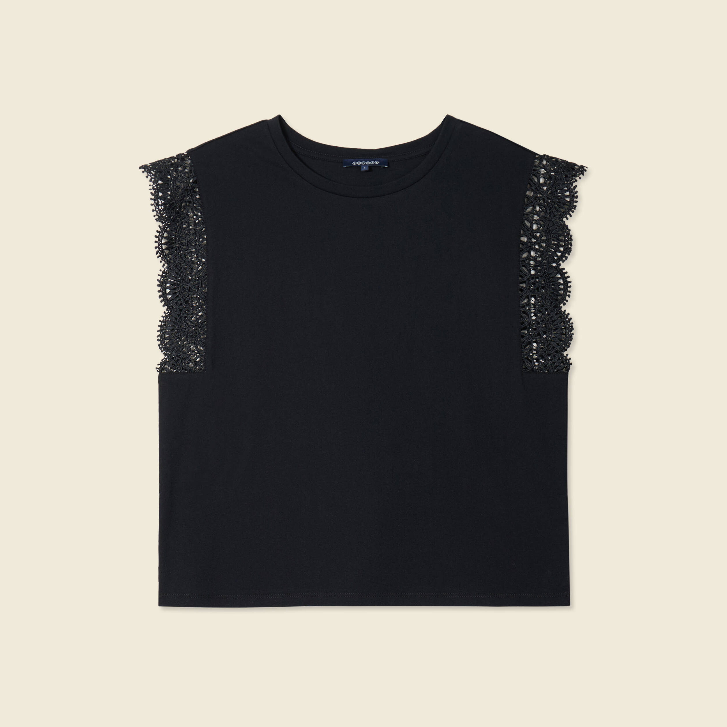 T-shirt manches courtes noir femme