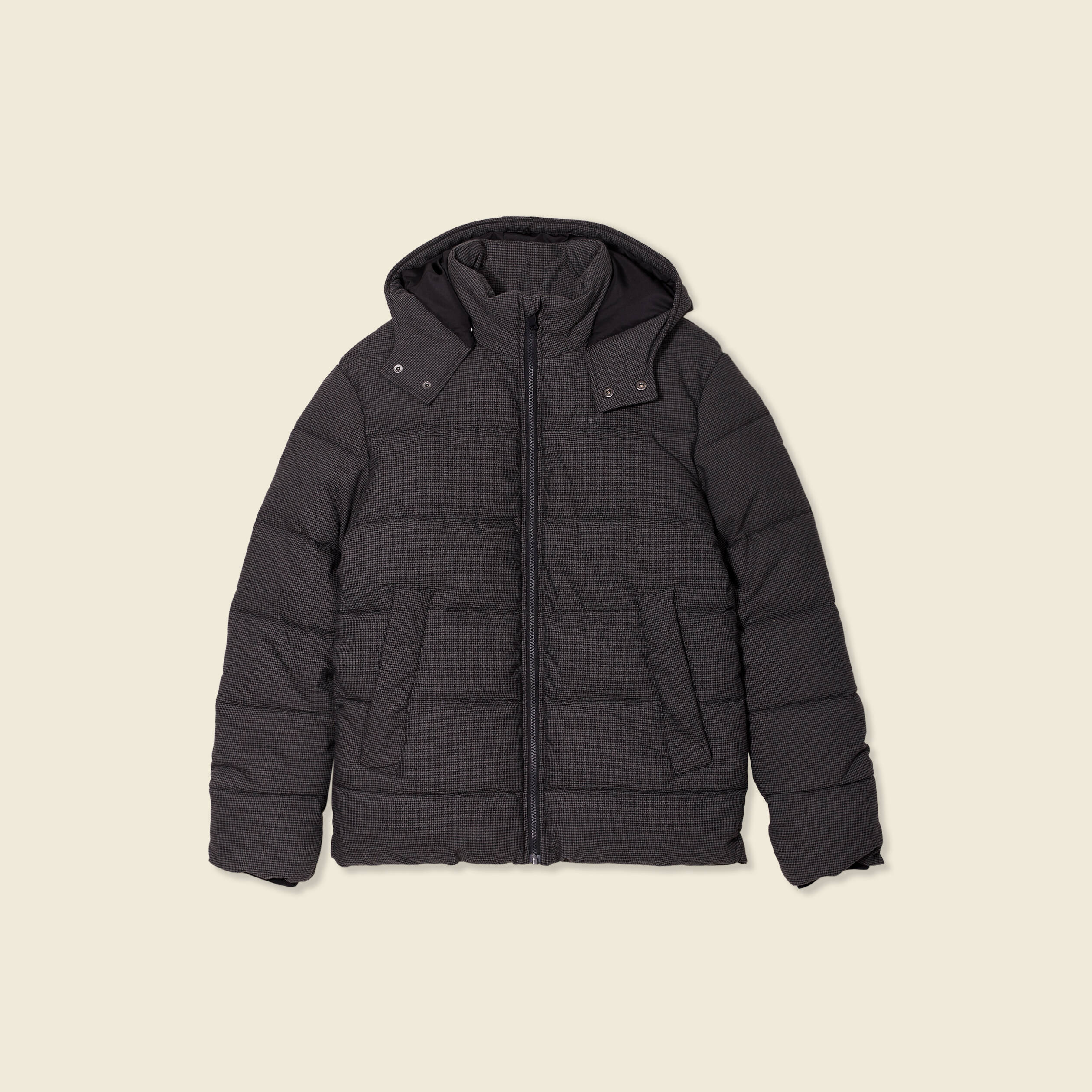 doudoune a capuche gris fonce homme Doudoune à capuche gris foncé homme