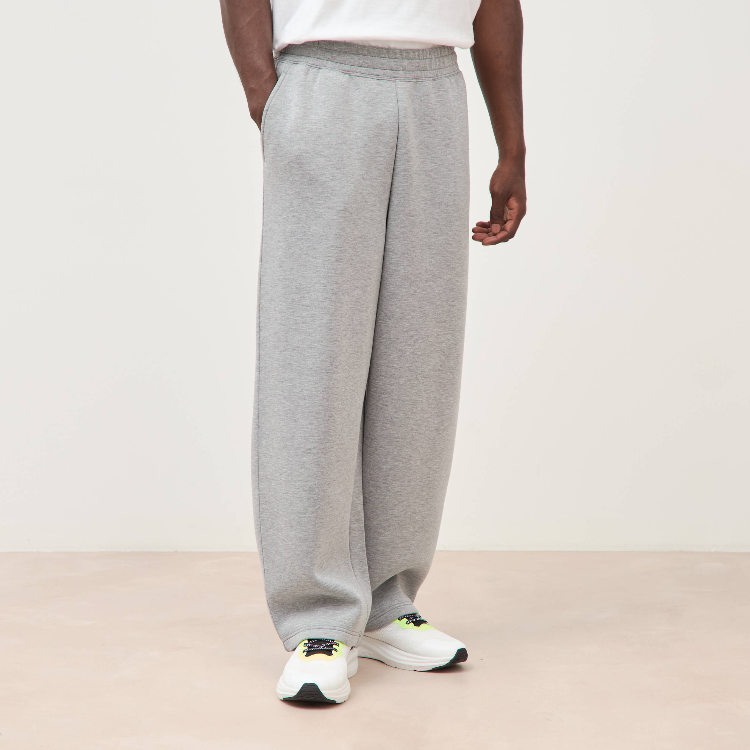 Pantalon coupe loose gris clair homme