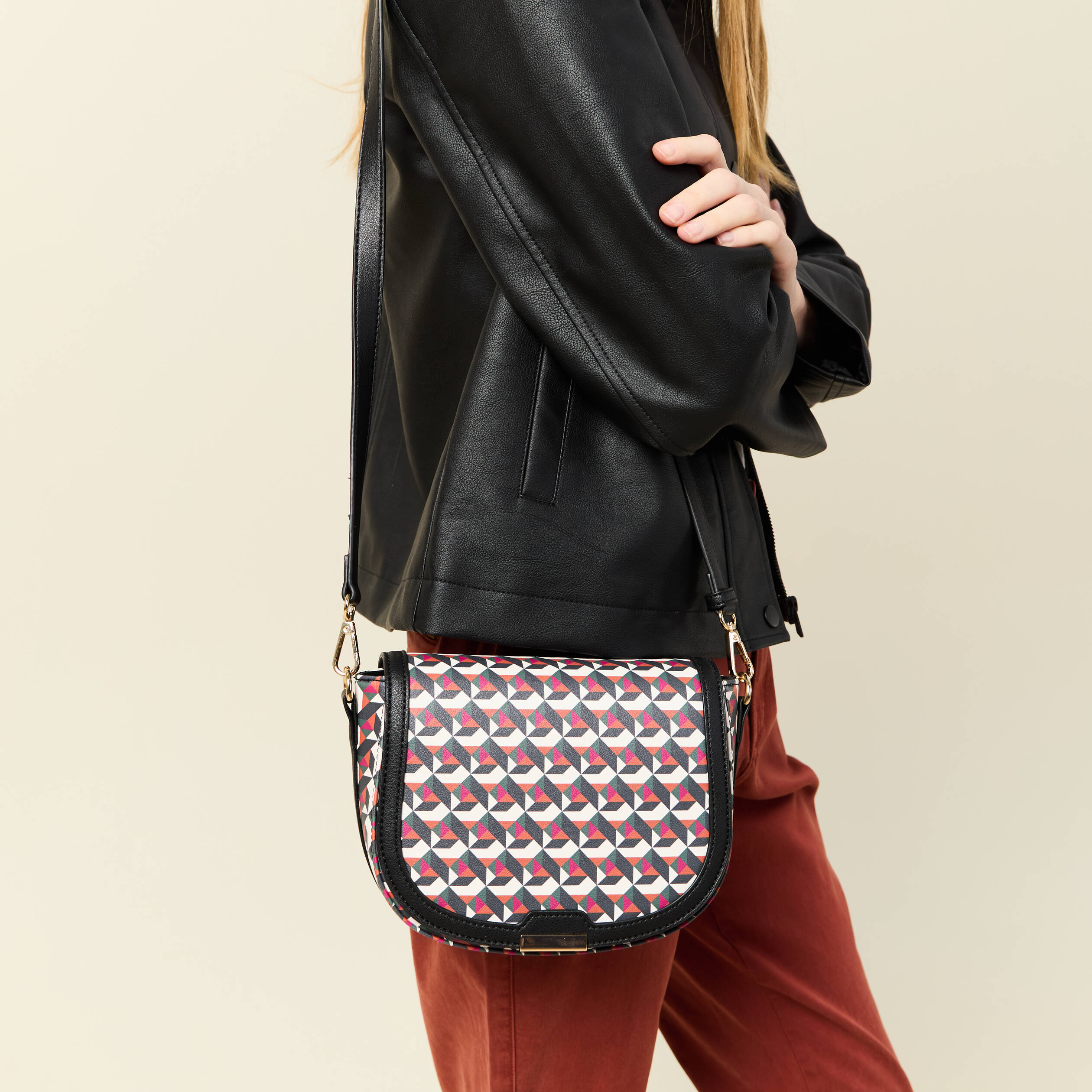 Sac Bandouli Sac Rond En Cuir Femme L'Écrin Naturel Sac