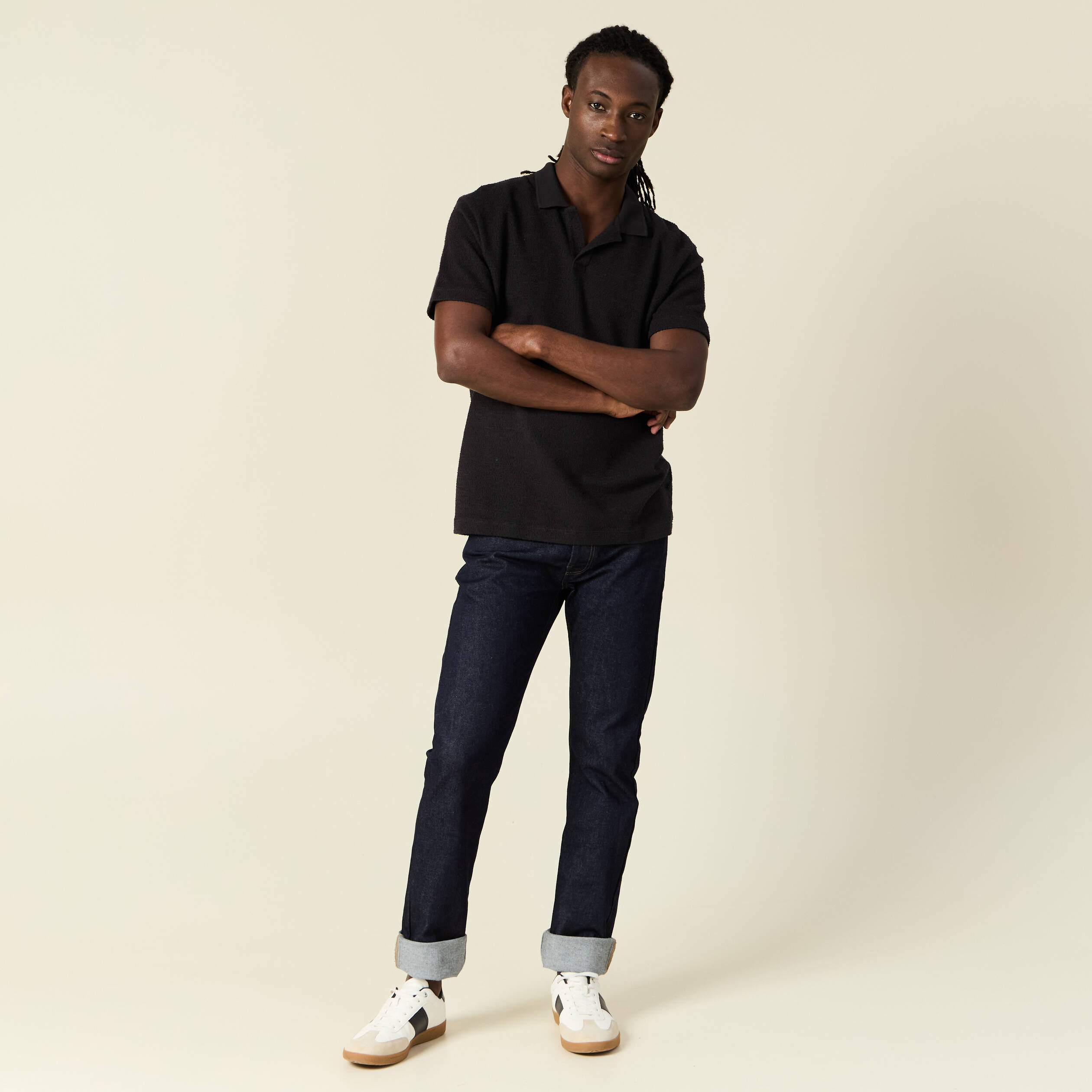 Polo manches courtes noir homme
