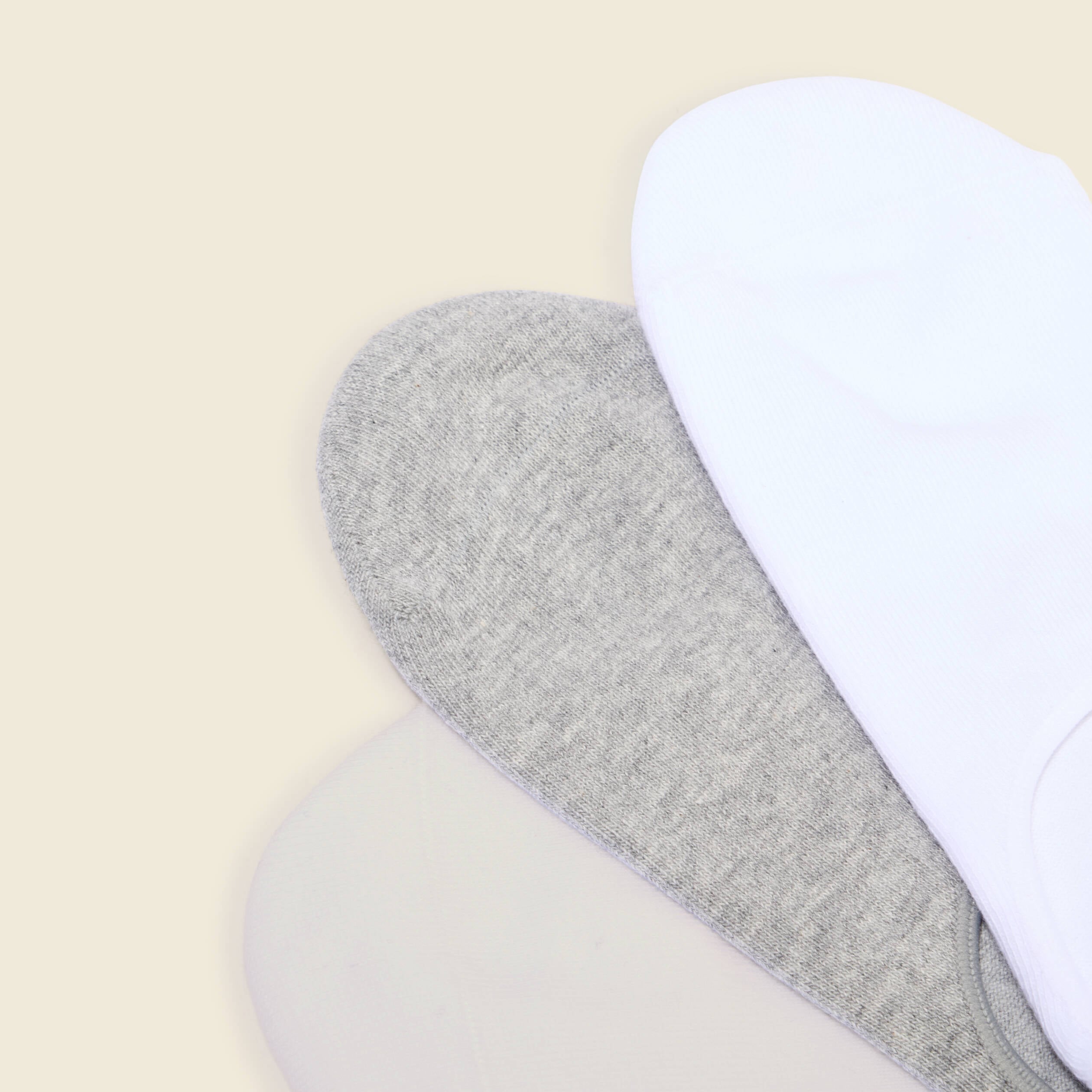 Lot de 3 paires chaussettes invisibles blanc homme