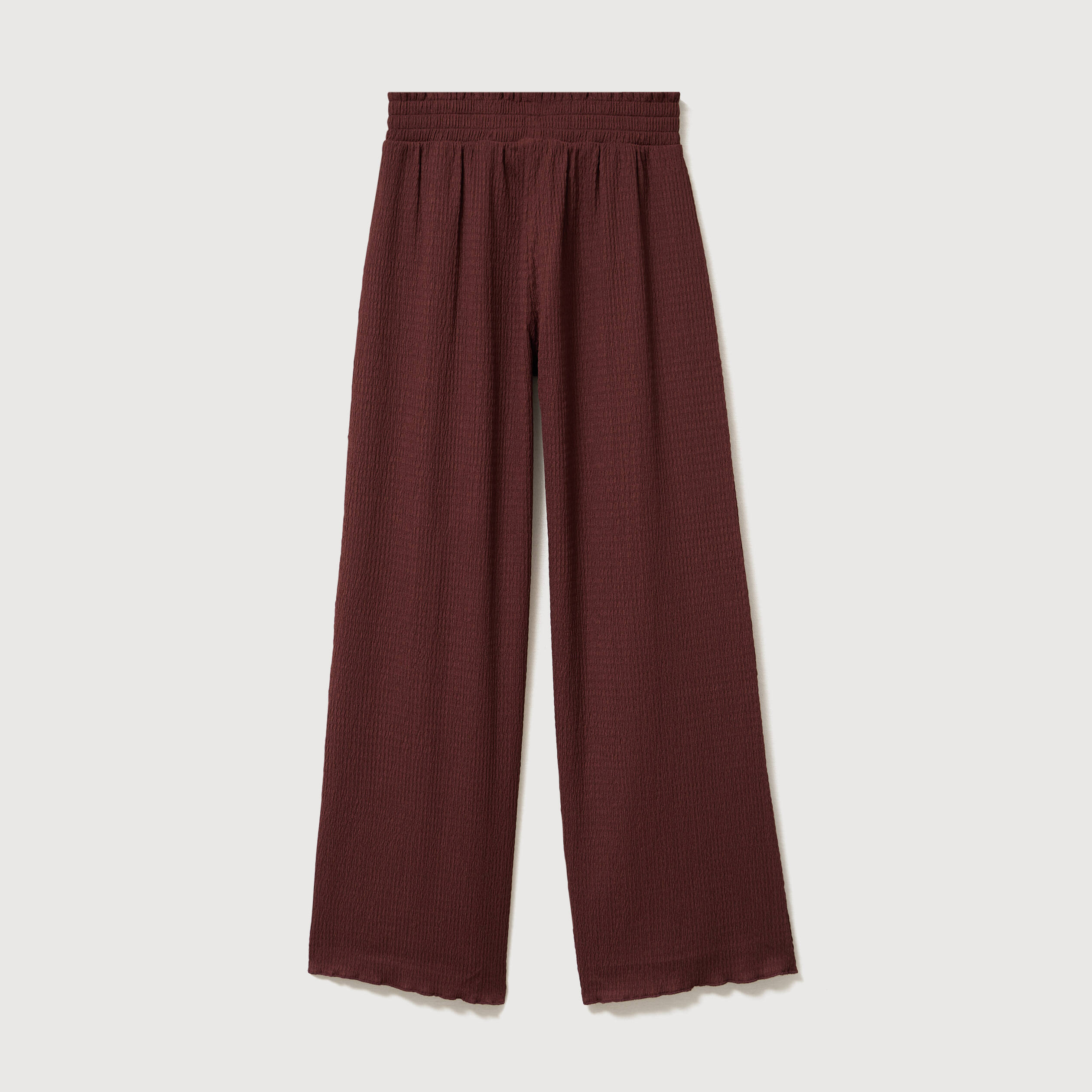 Pantalon loose avec ceinture marron cognac femme