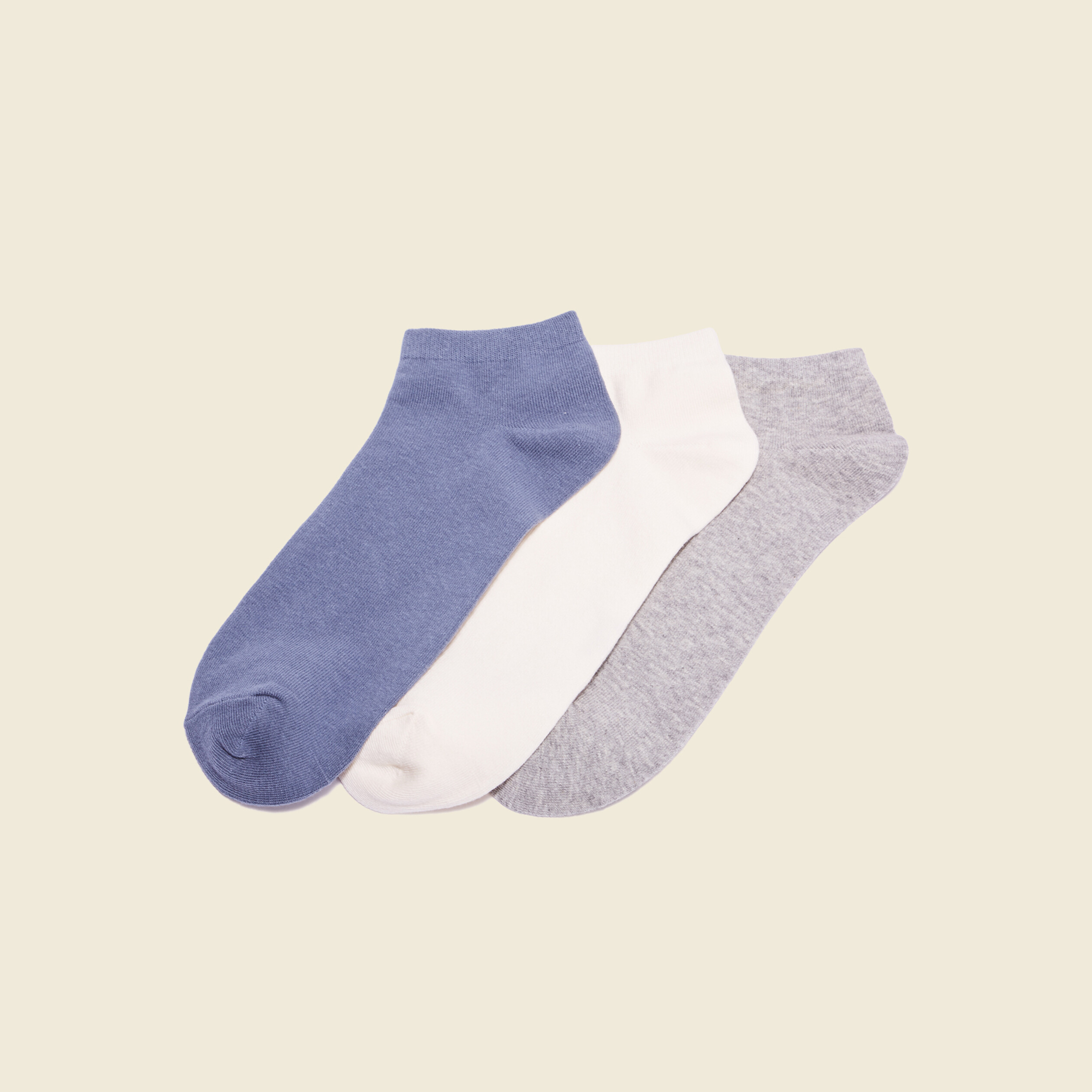 Lot 3 paires chaussettes bleu gris homme